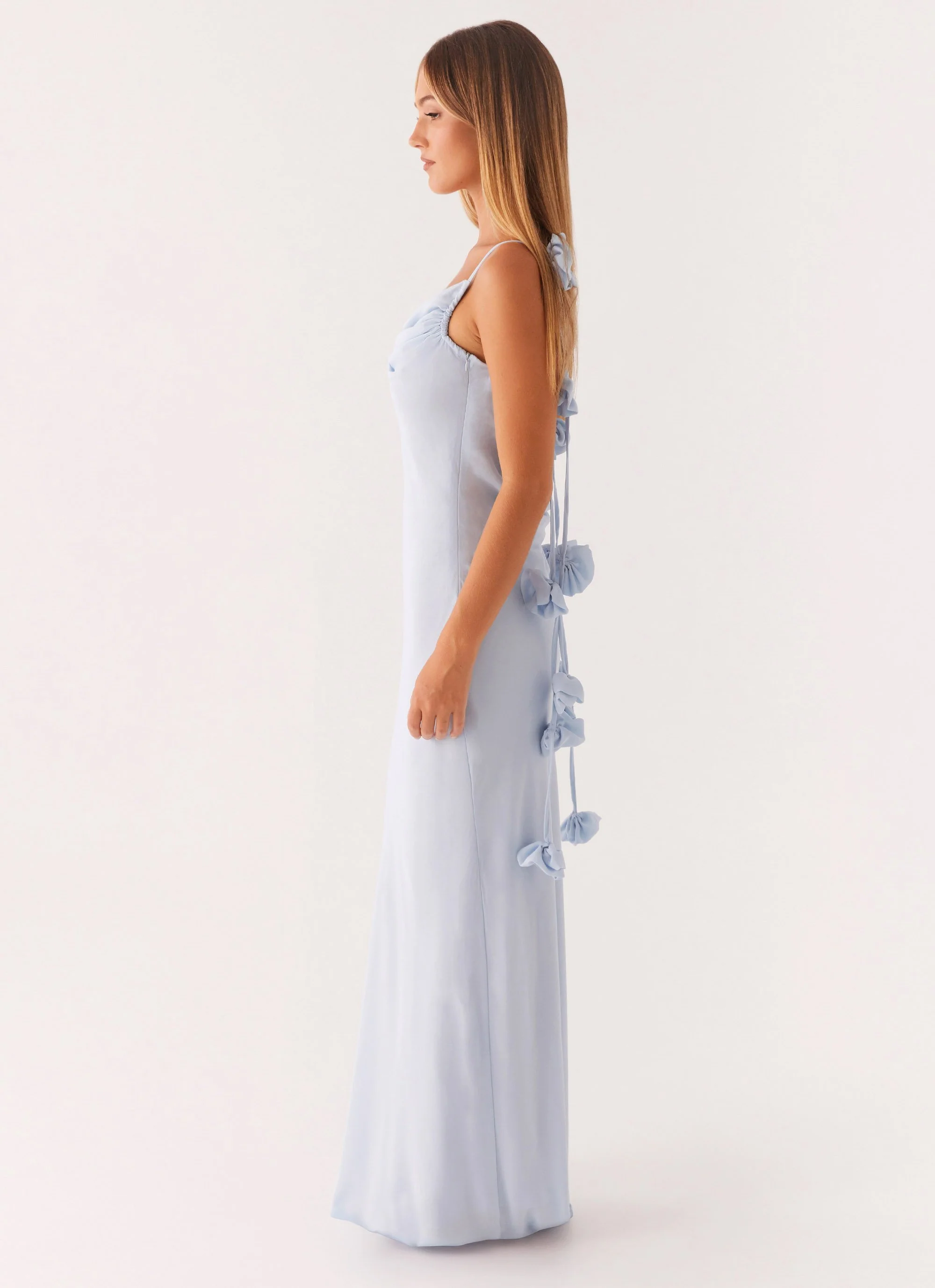 Simona Maxi Dress - Pastel Blue - Image 3