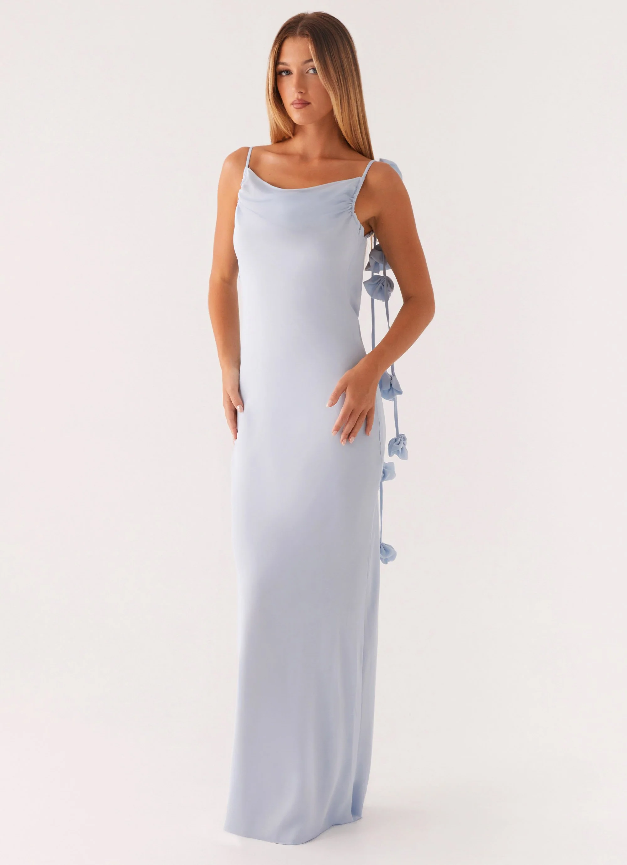 Simona Maxi Dress - Pastel Blue - Image 6