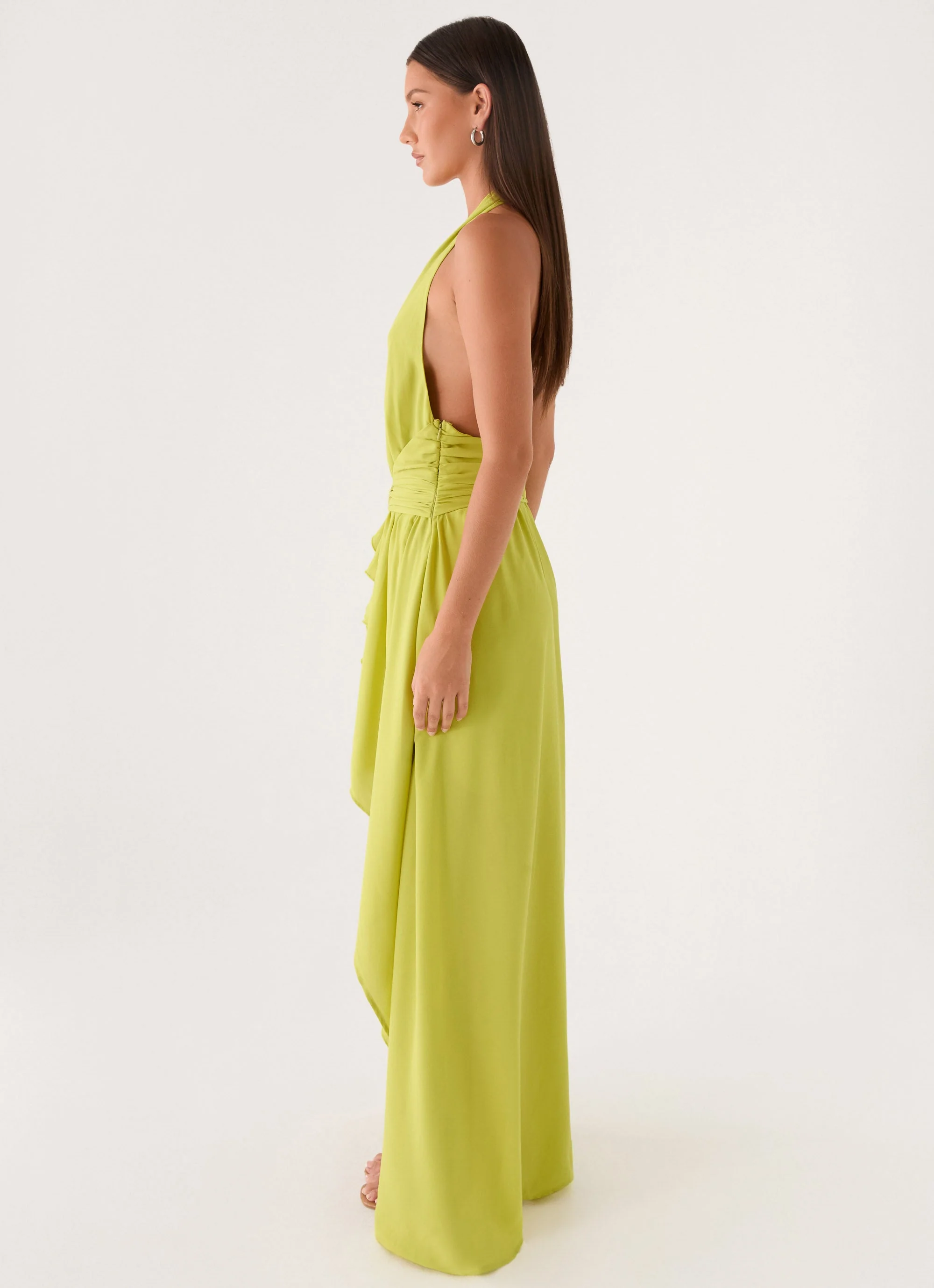Sinead Halter Maxi Dress - Lime - Image 5