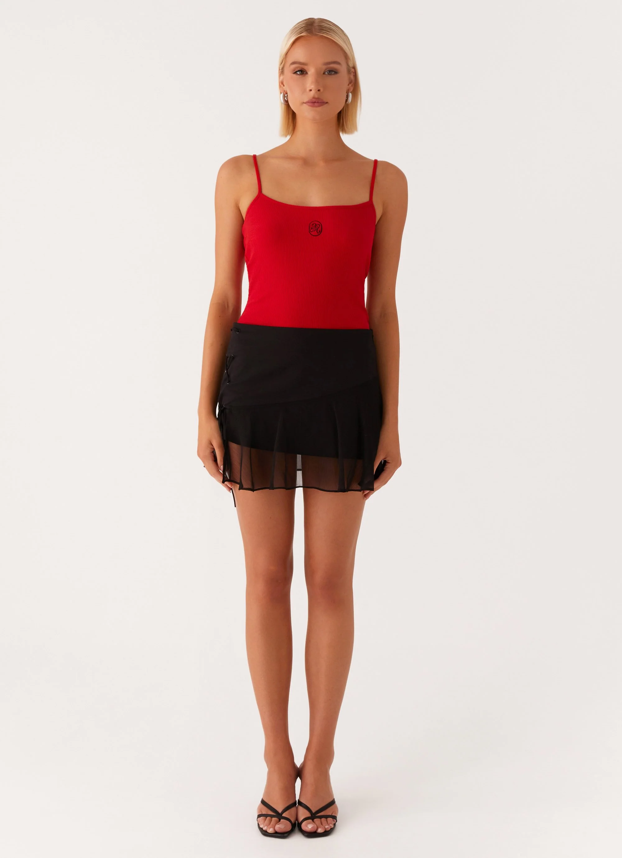 Siobhan Tie Side Mini Skirt - Black - Image 2