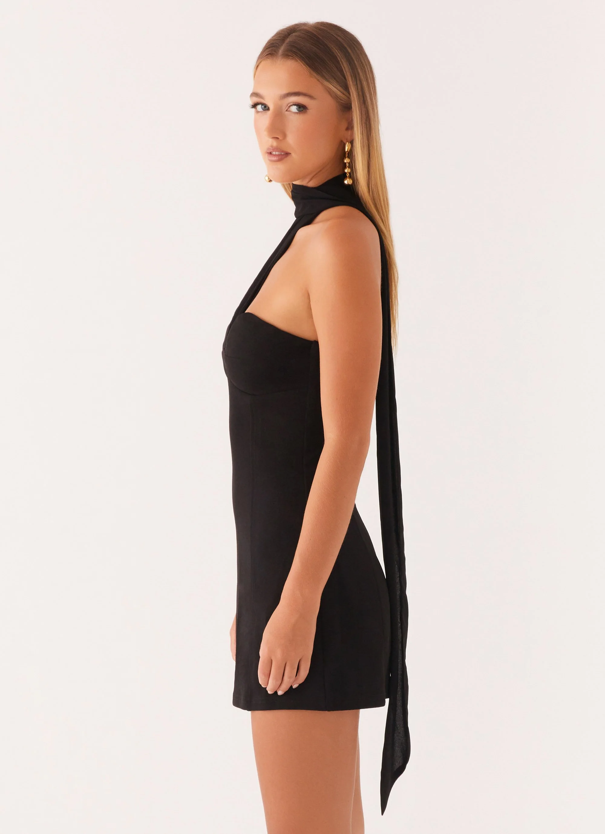 Sirena Mini Dress - Black - Image 3