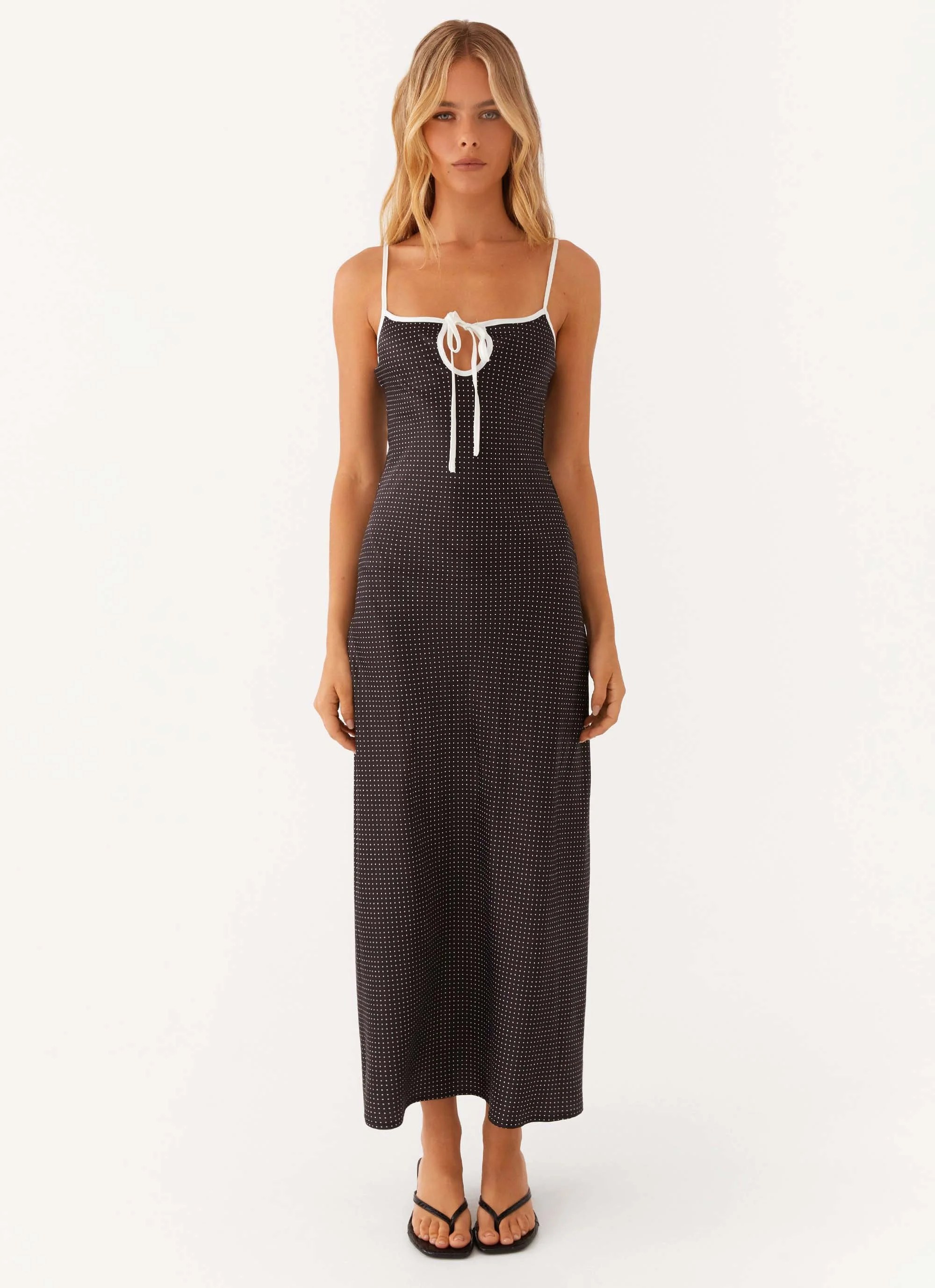 Sistine Midi Dress - Black Polkadot - Image 3