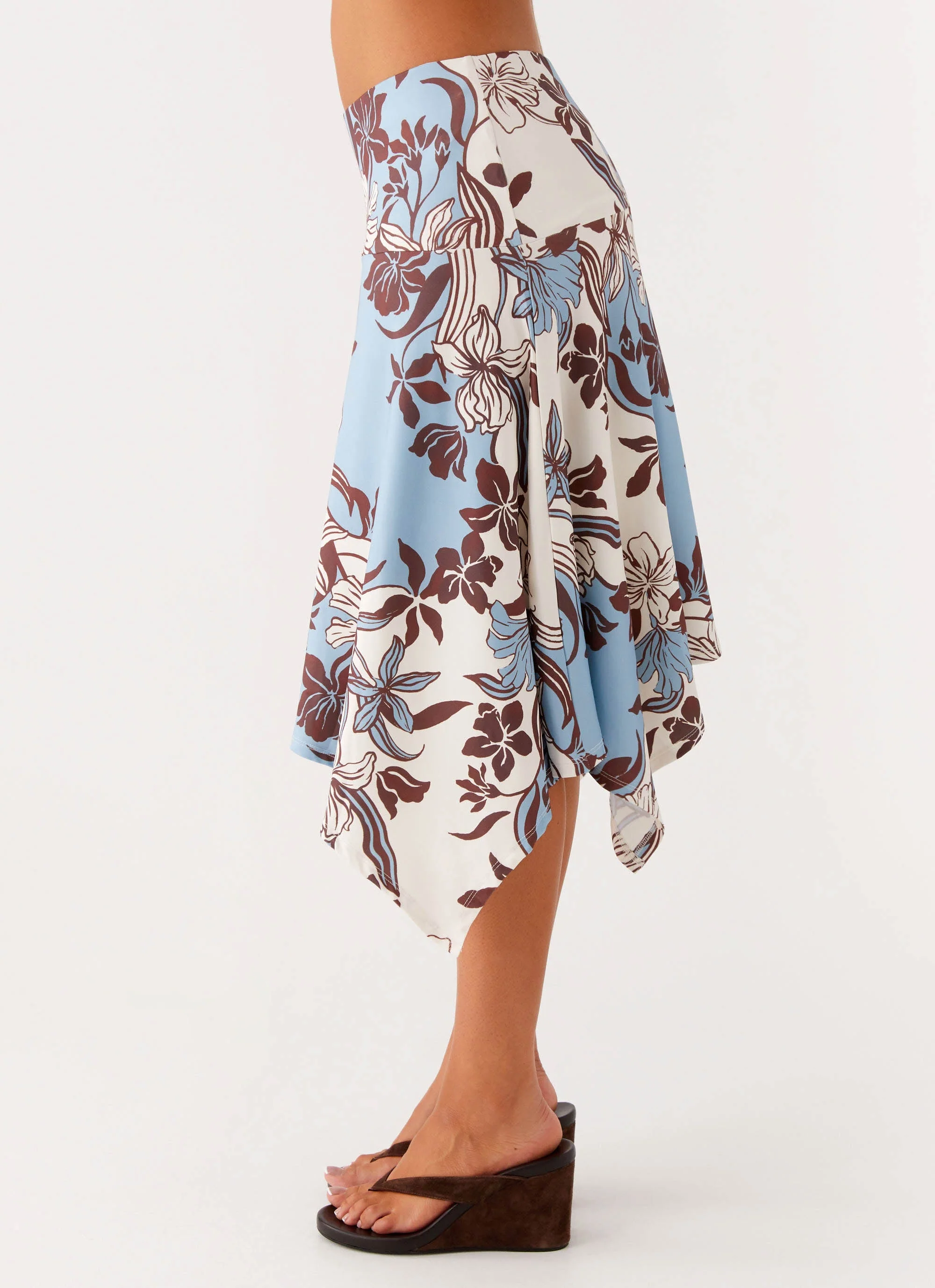Skye Midi Skirt - Bluewood Blossom - Image 2