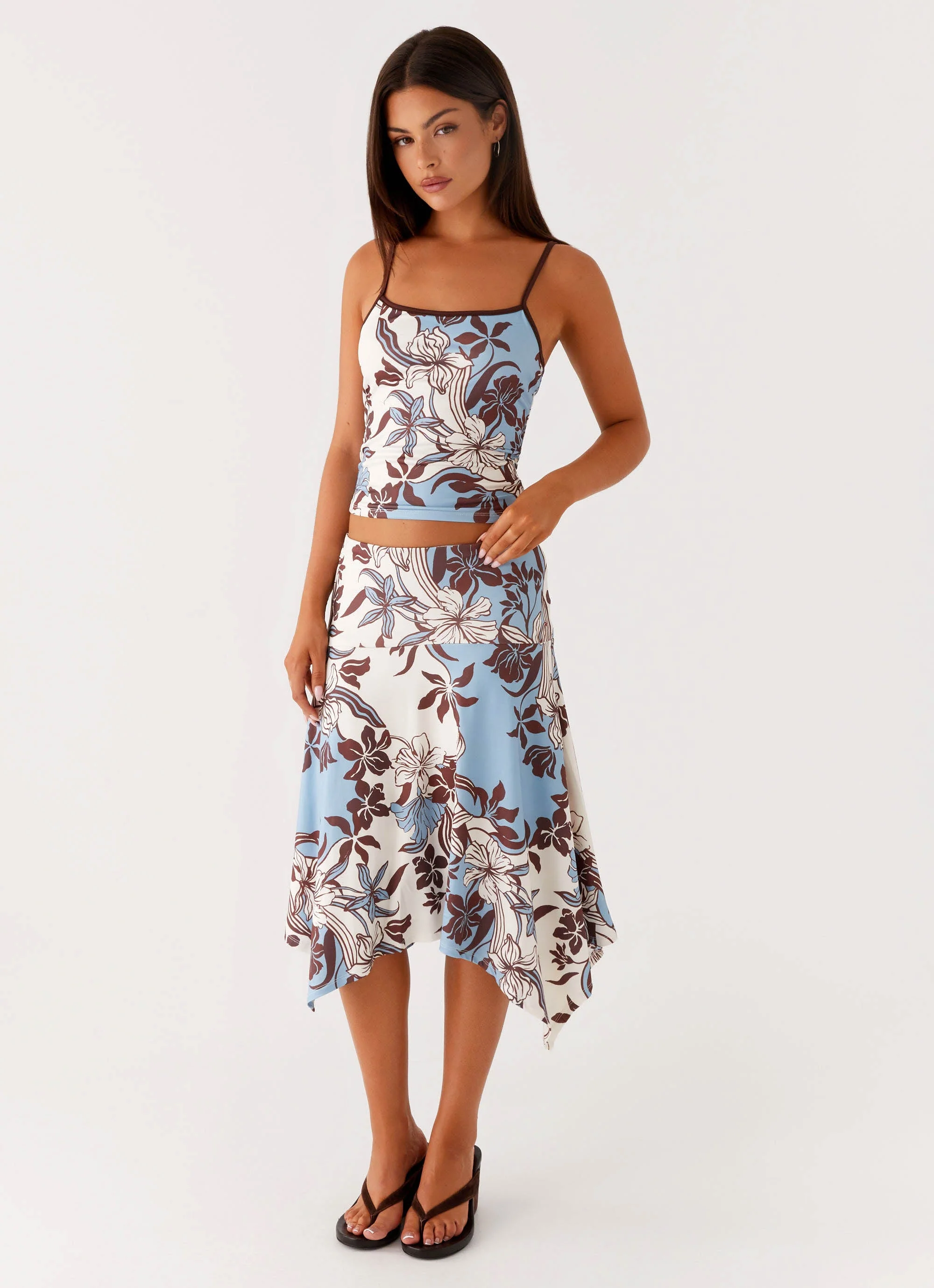 Skye Midi Skirt - Bluewood Blossom - Image 5