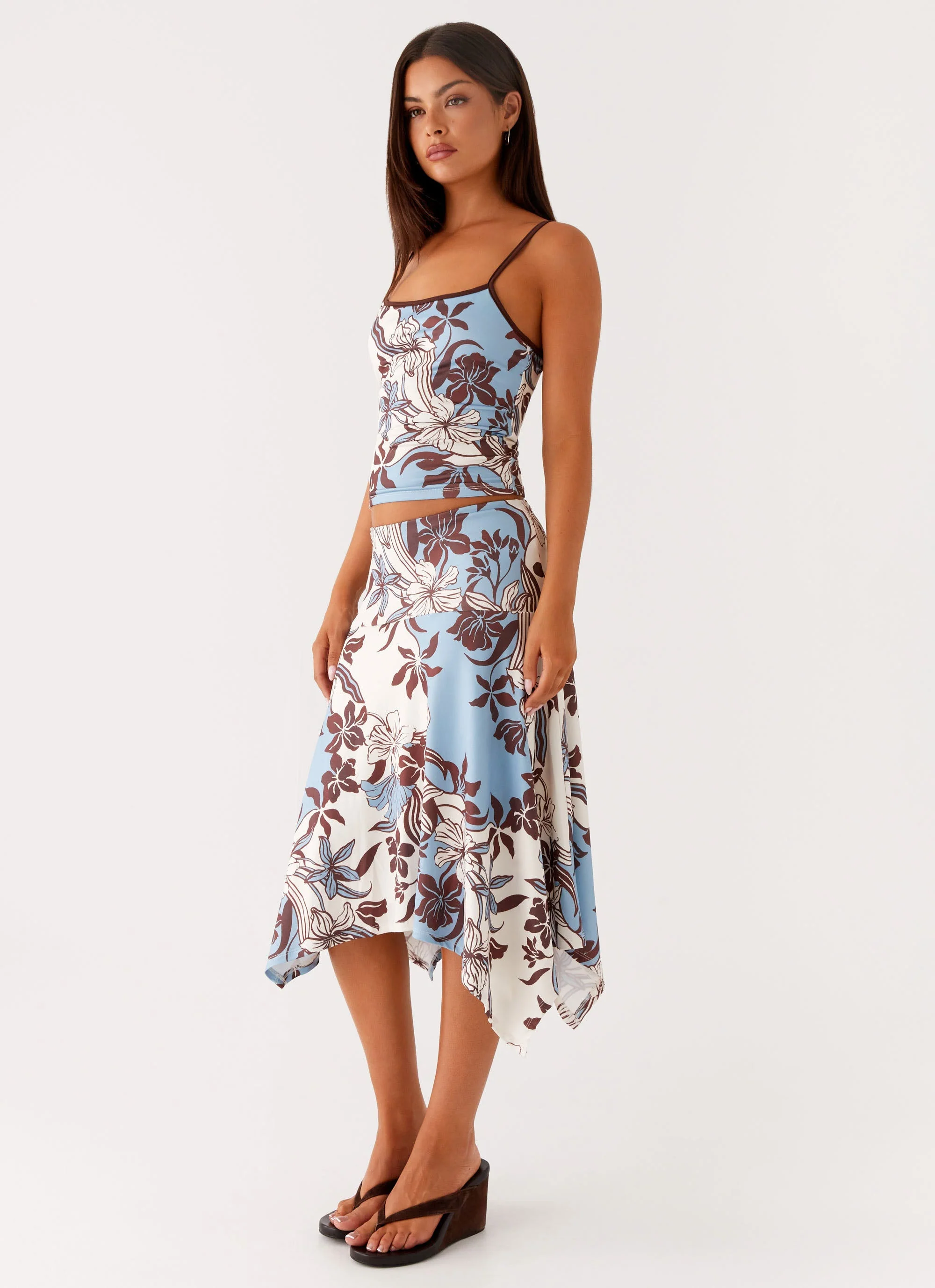 Skye Midi Skirt - Bluewood Blossom - Image 6