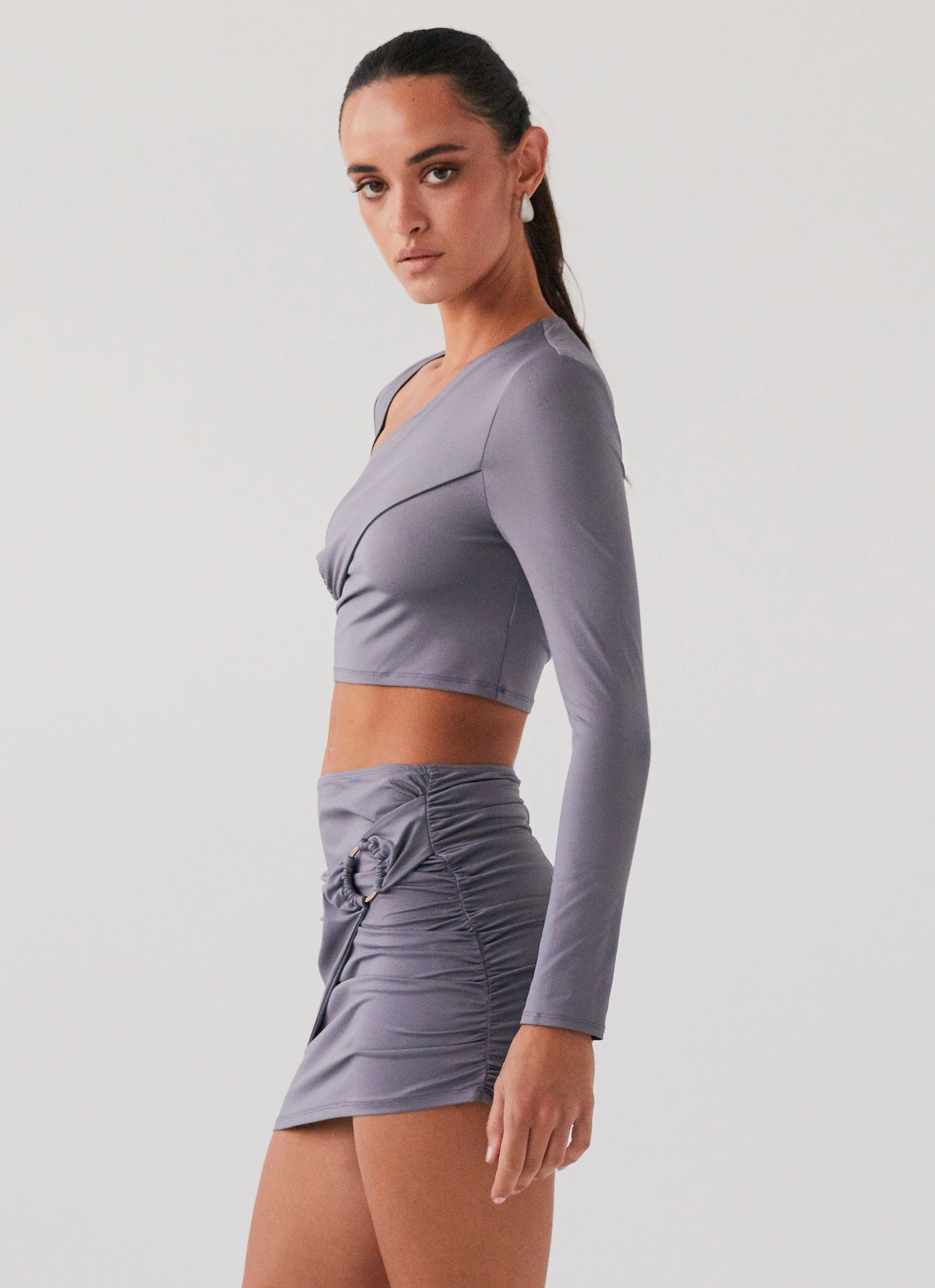 Smoke Bomb Long Sleeve Top - Slate - Image 3