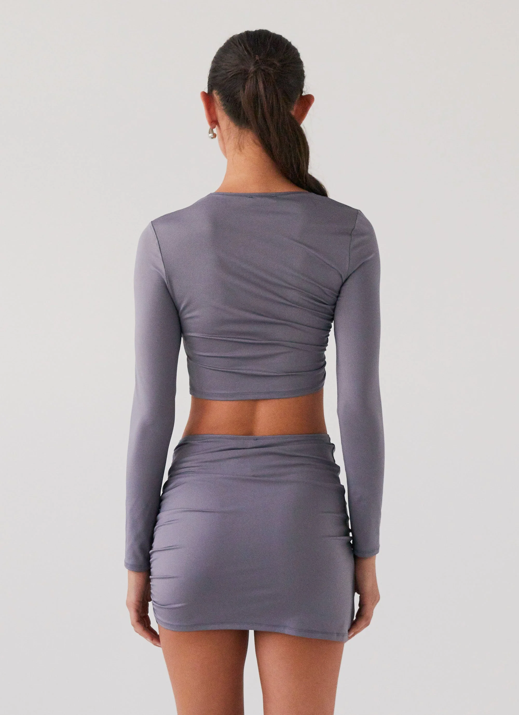 Smoke Bomb Long Sleeve Top - Slate - Image 4