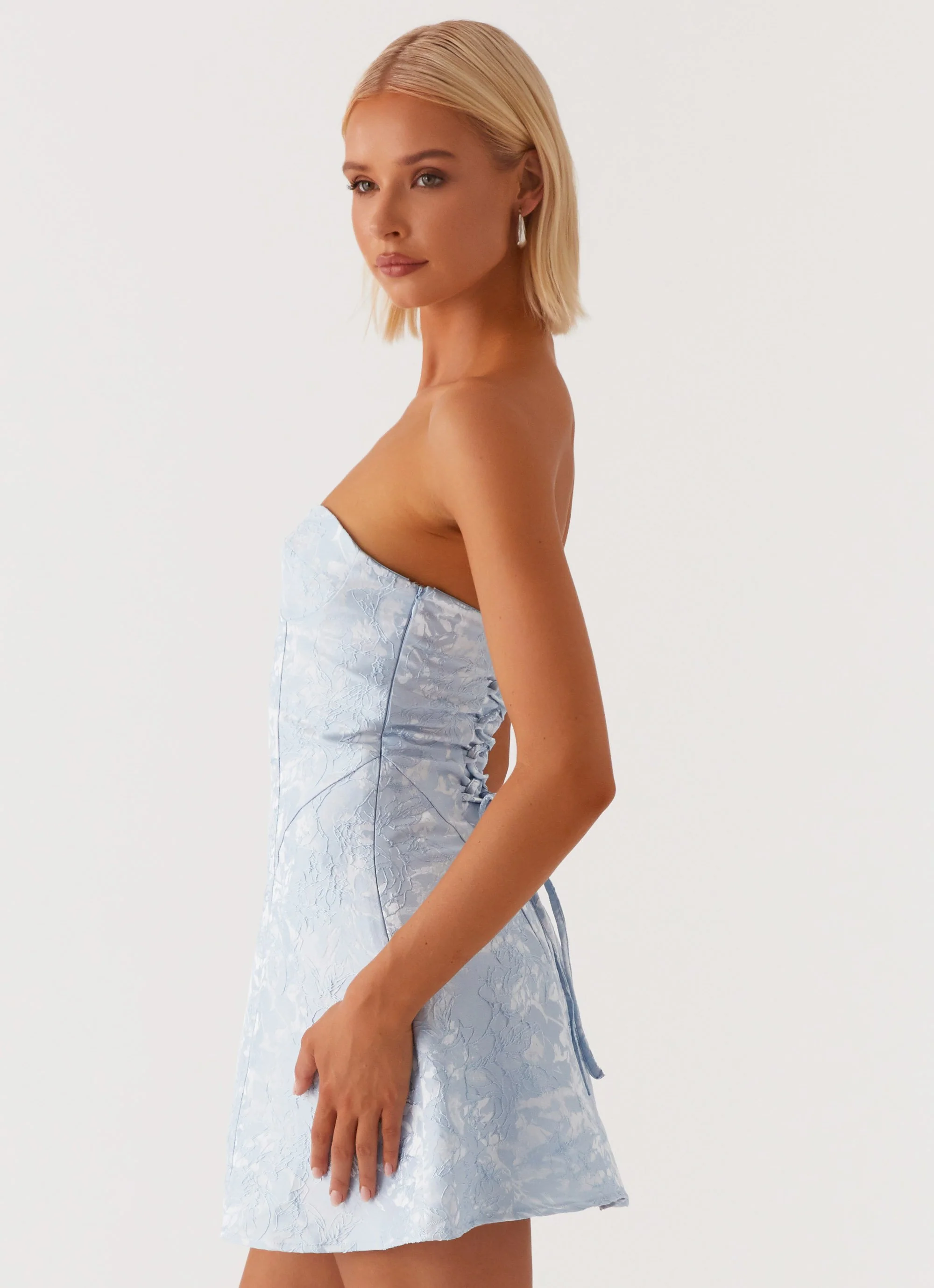 So Stylish Mini Dress - Blue - Image 4