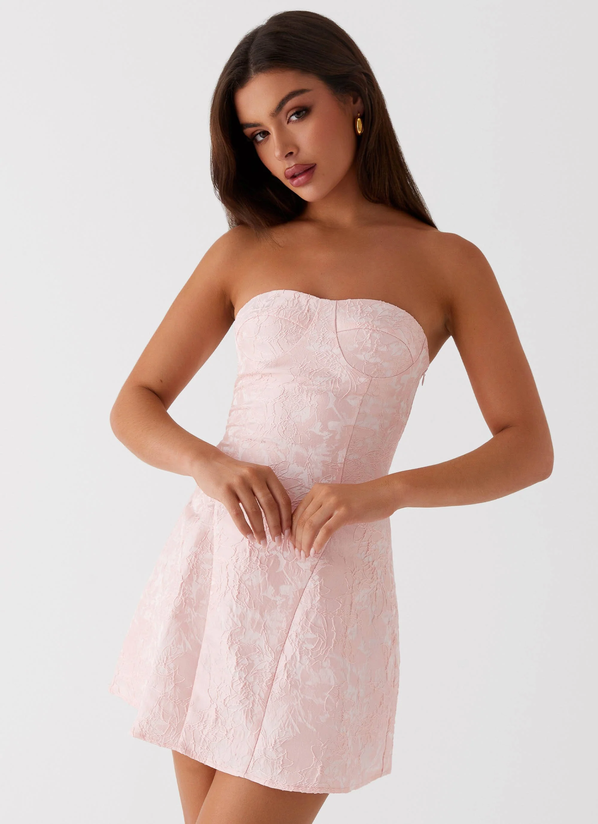 So Stylish Mini Dress - Pink - Image 5