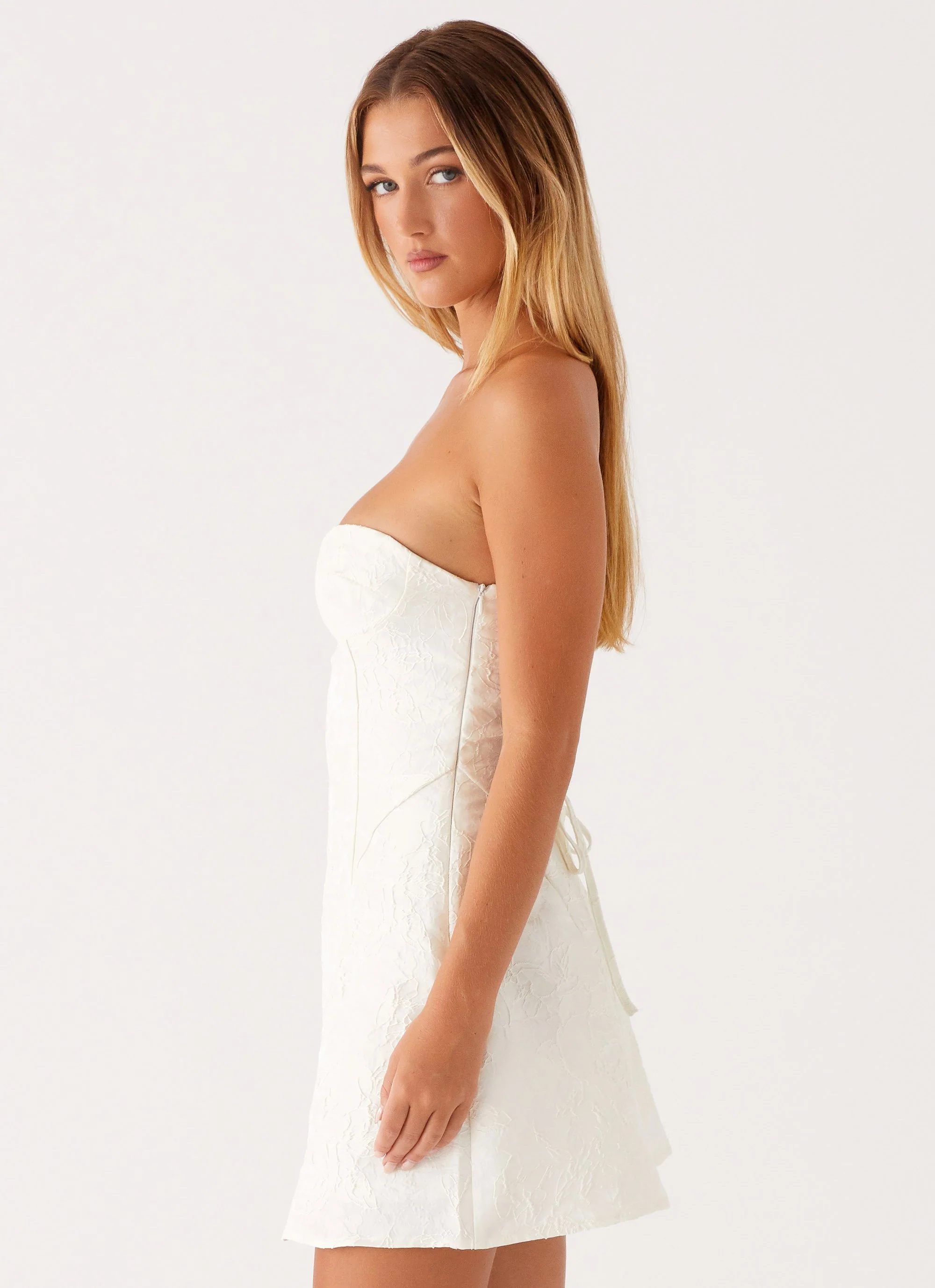 So Stylish Mini Dress - White - Image 3