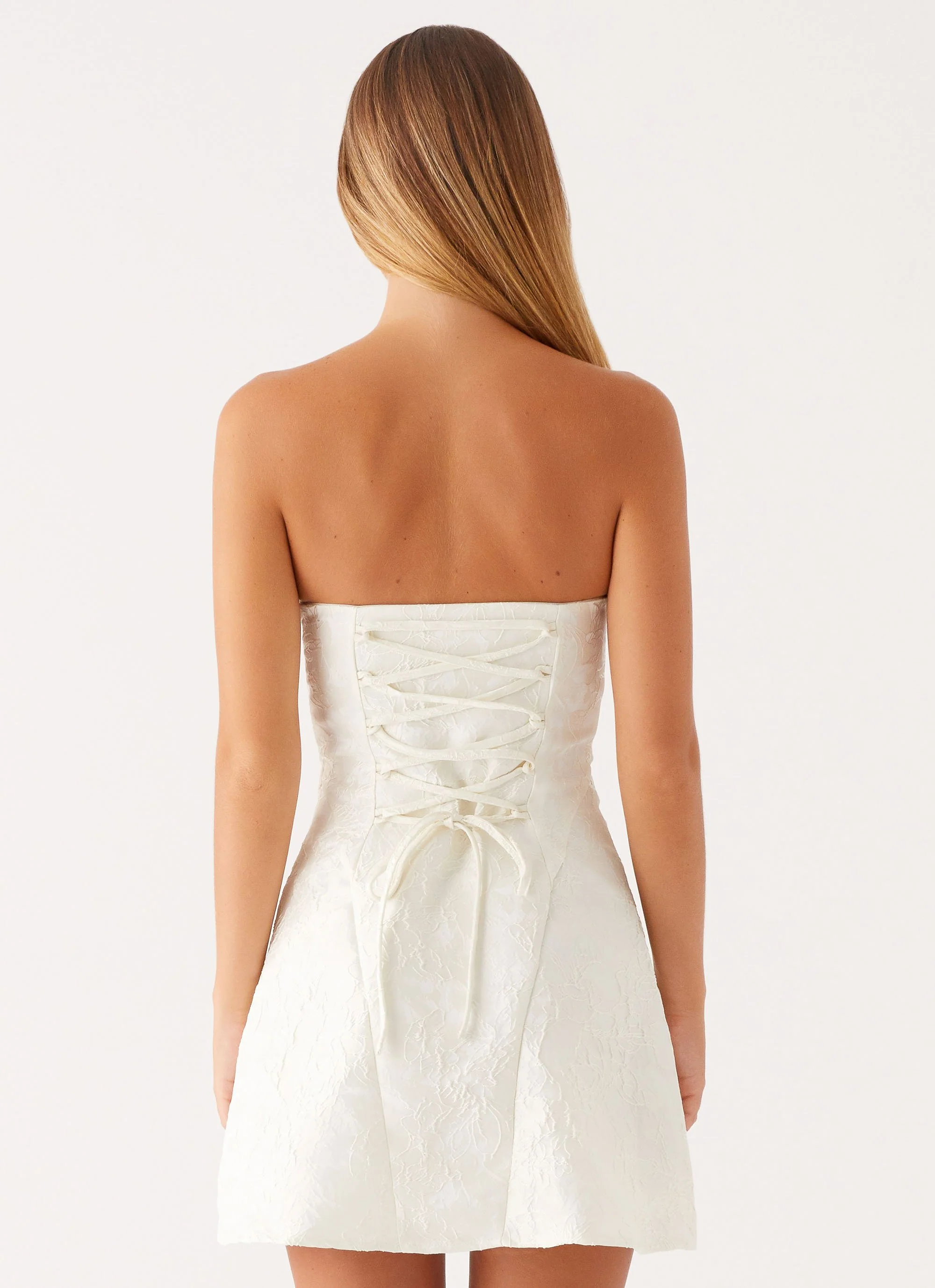 So Stylish Mini Dress - White - Image 4