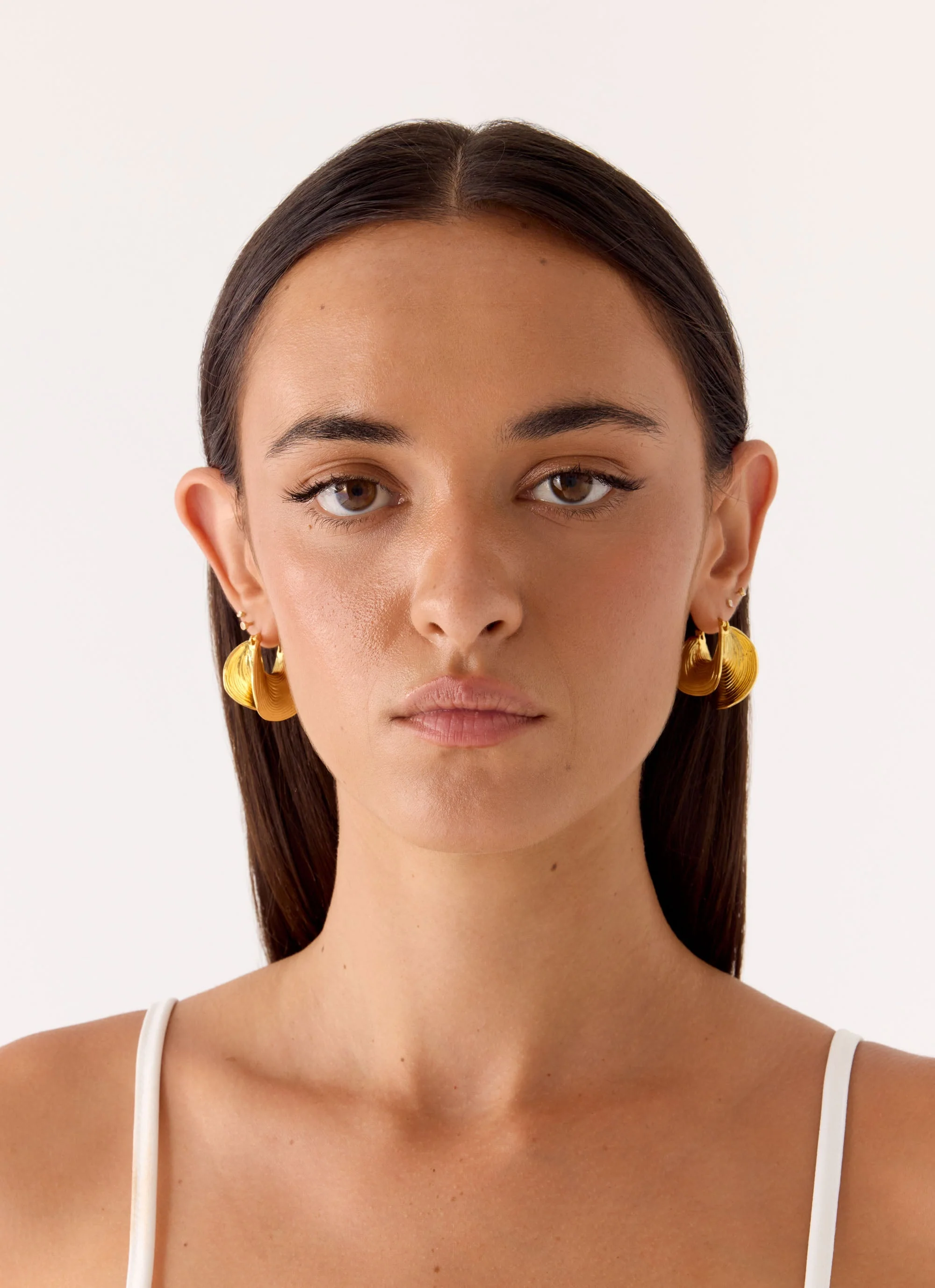 Sol Beam Earrings - Gold - Image 2