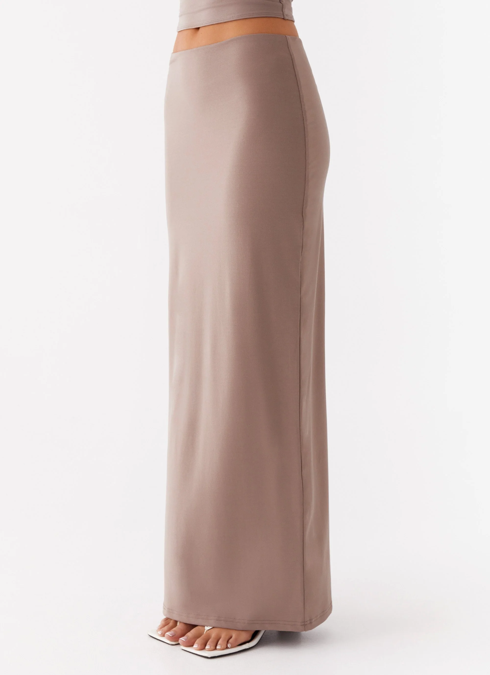 Solace Soul Maxi Skirt - Taupe - Image 3