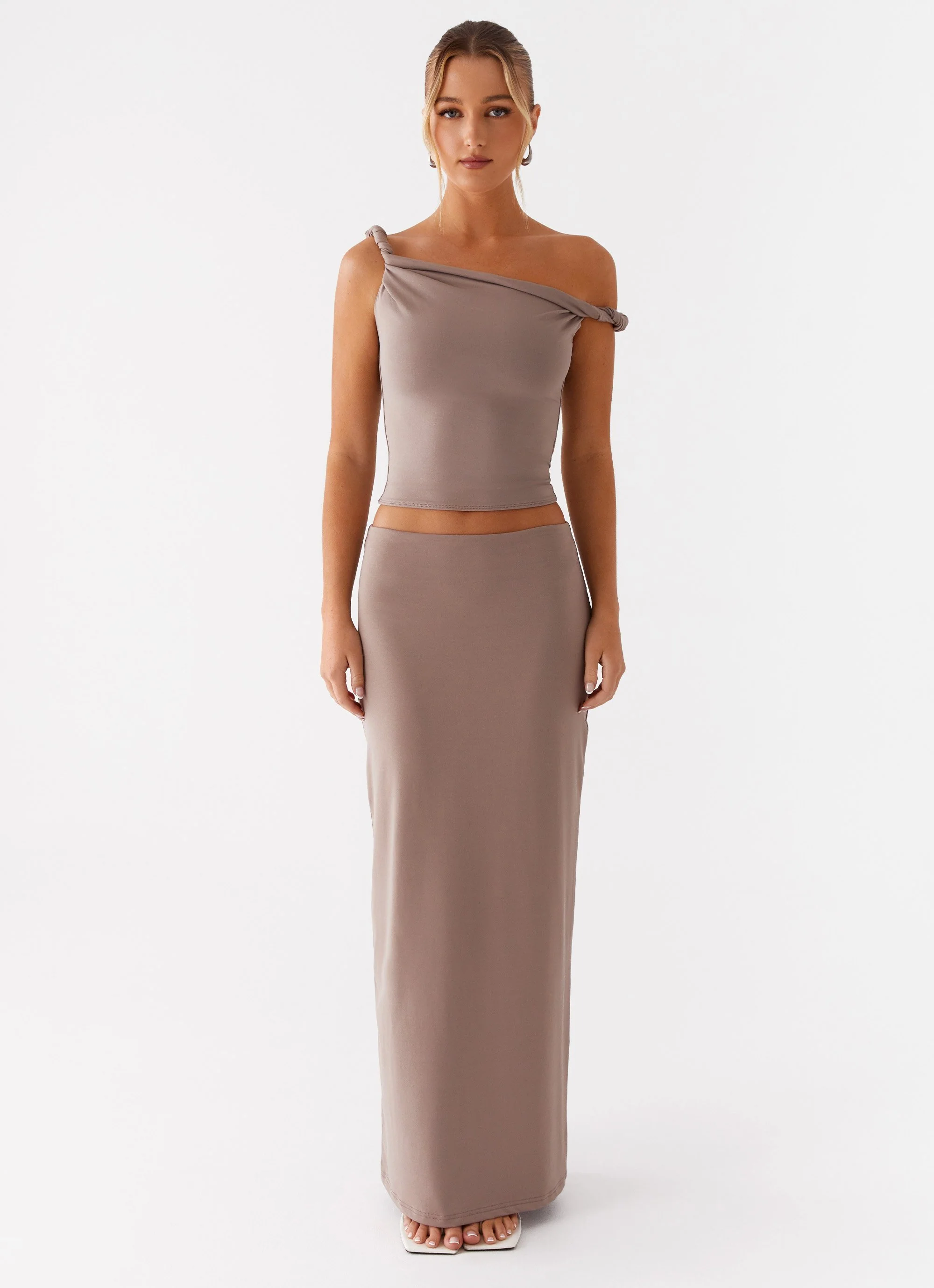 Solace Soul Maxi Skirt - Taupe - Image 6