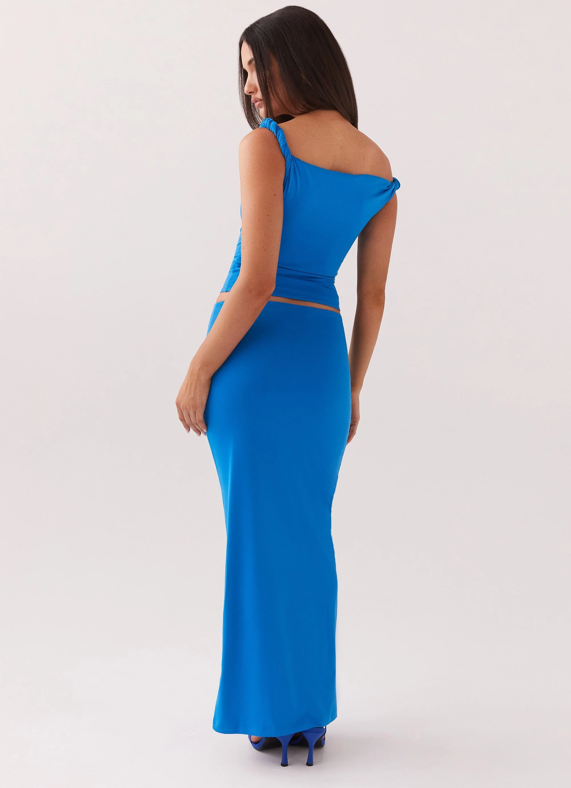 Solace Soul Twist Shoulder Top - Cobalt - Image 4