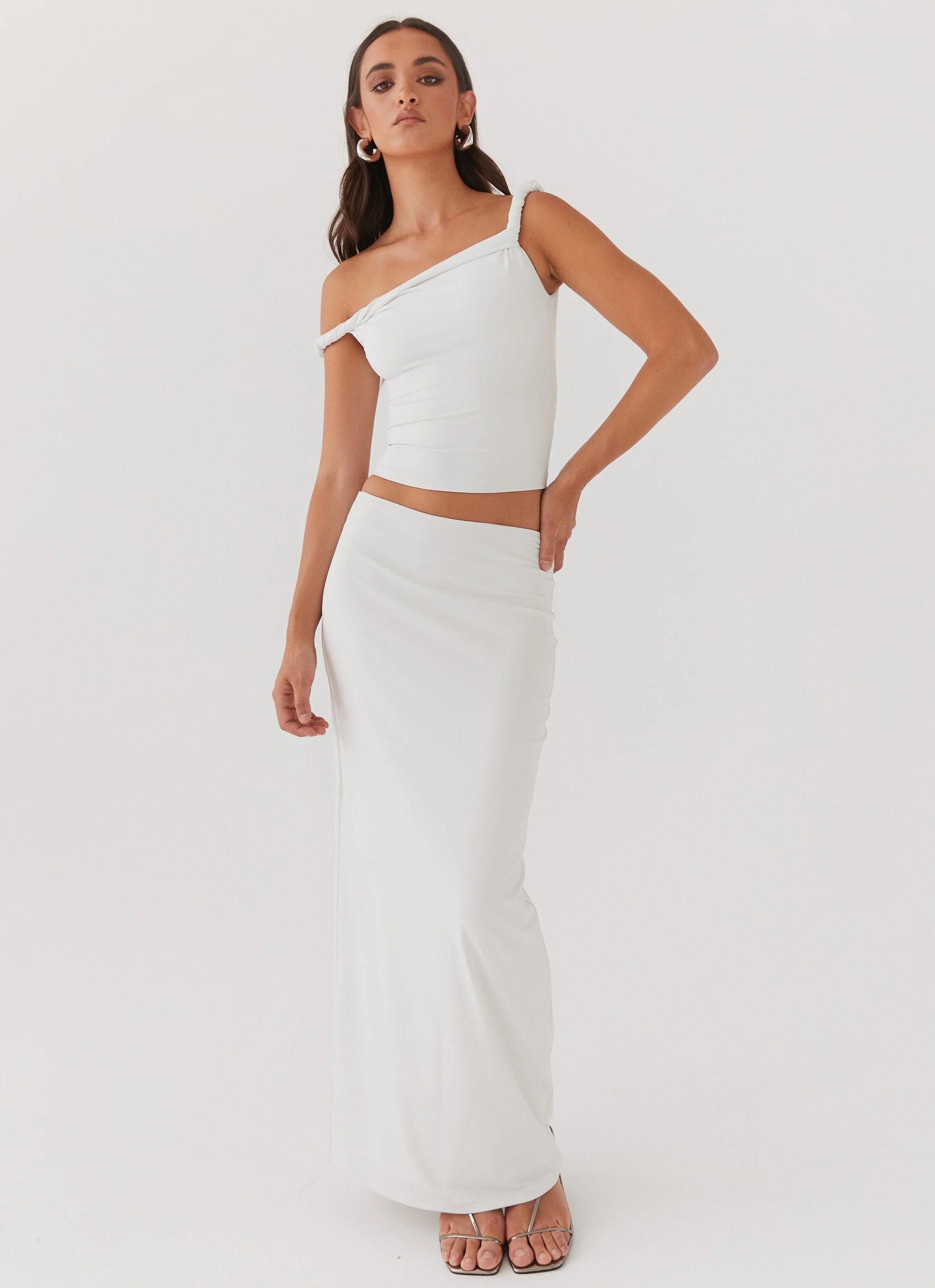 Solace Soul Twist Shoulder Top - Ivory - Image 6