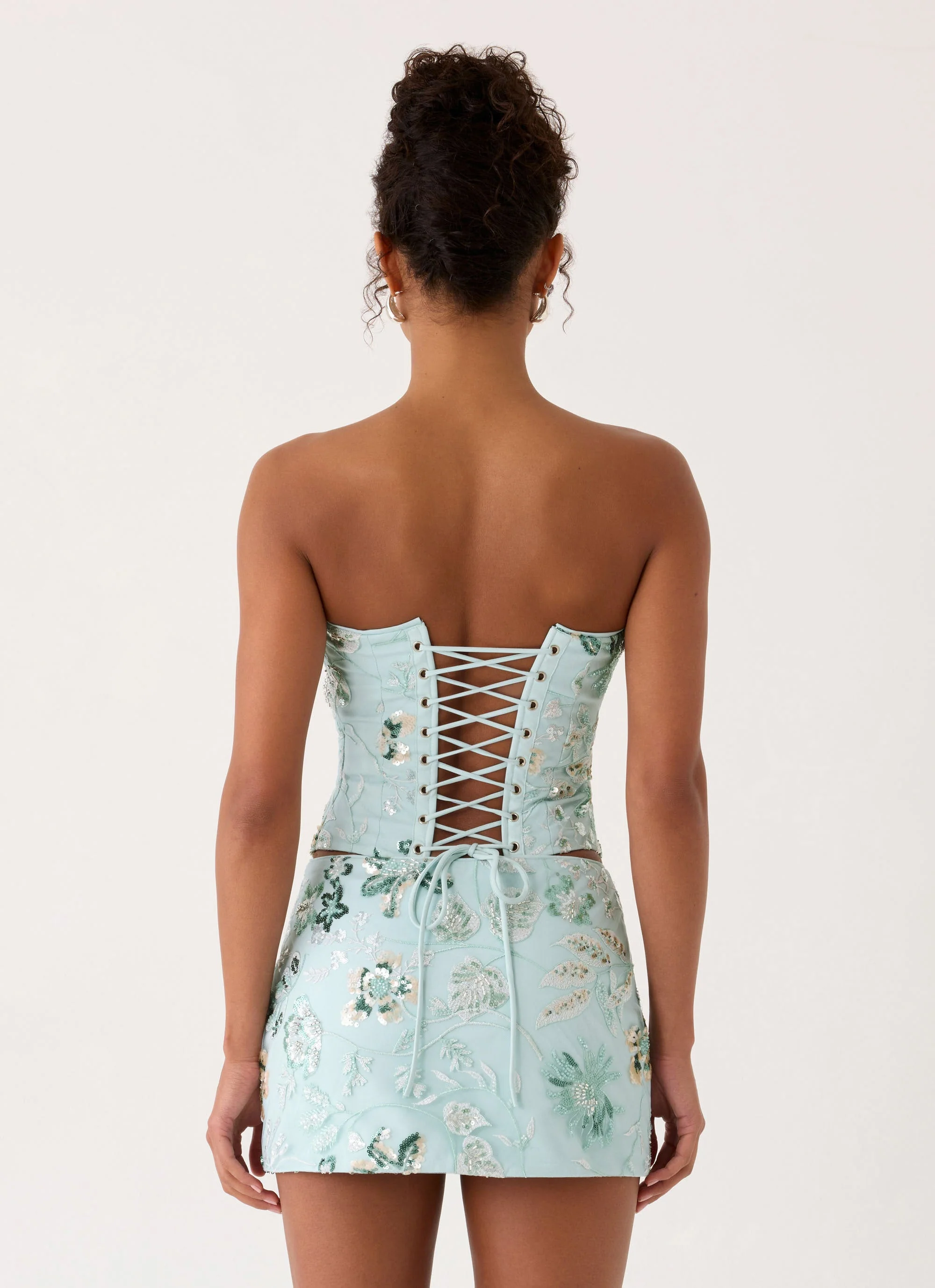 Solaire Strapless Corset Top - Pistachio - Image 7