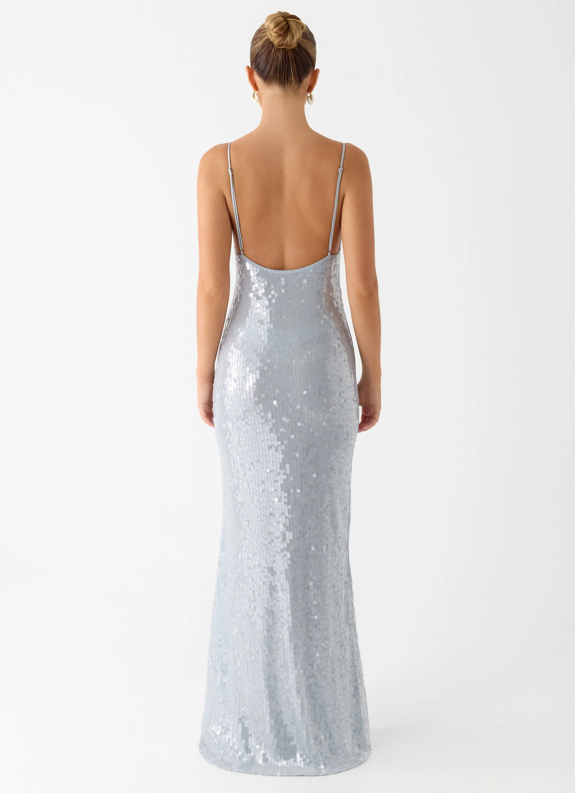 Solo Sequin Maxi Dress - Misty Blue - Image 4