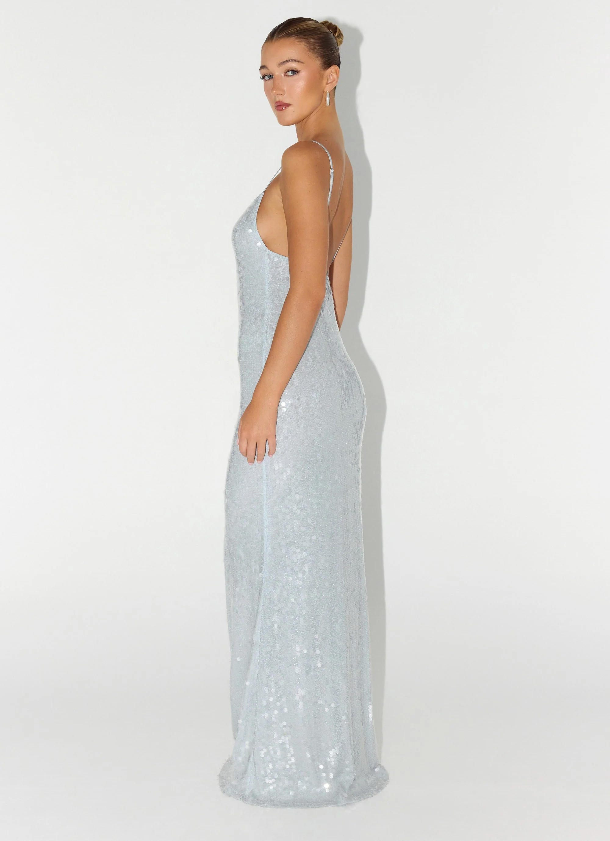 Solo Sequin Maxi Dress - Misty Blue - Image 5