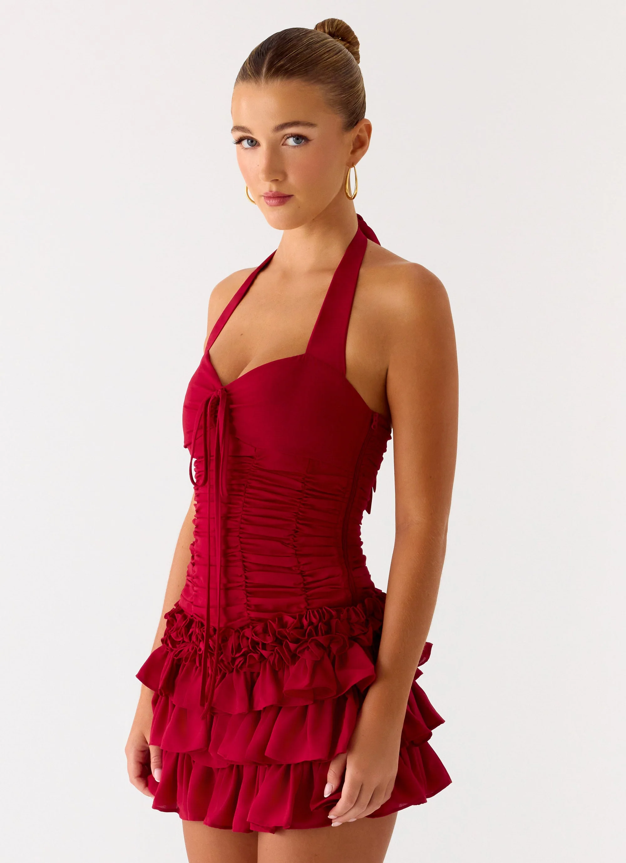 Someone Else Halter Top - Dark Cherry - Image 2