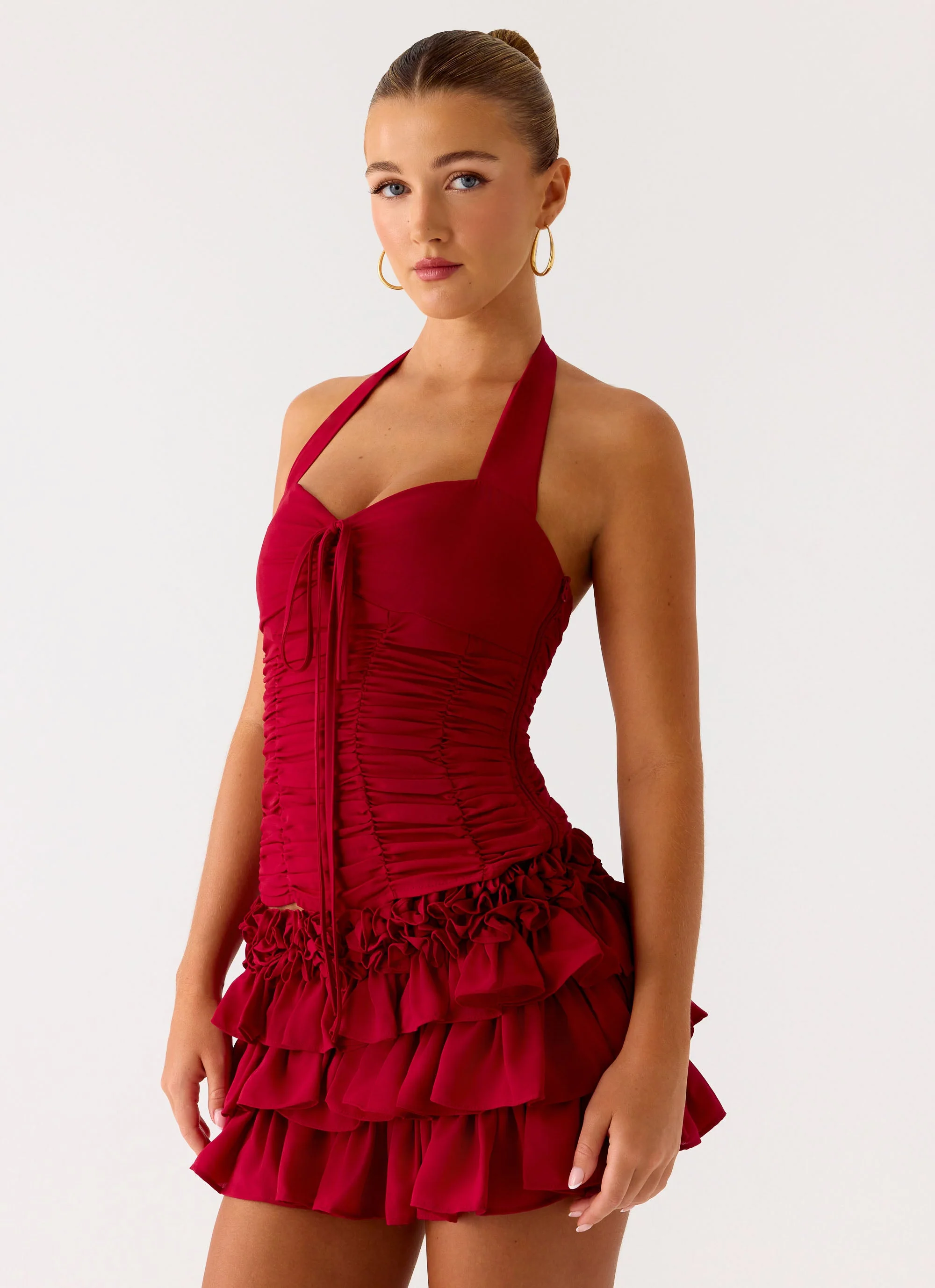 Someone Else Halter Top - Dark Cherry - Image 6
