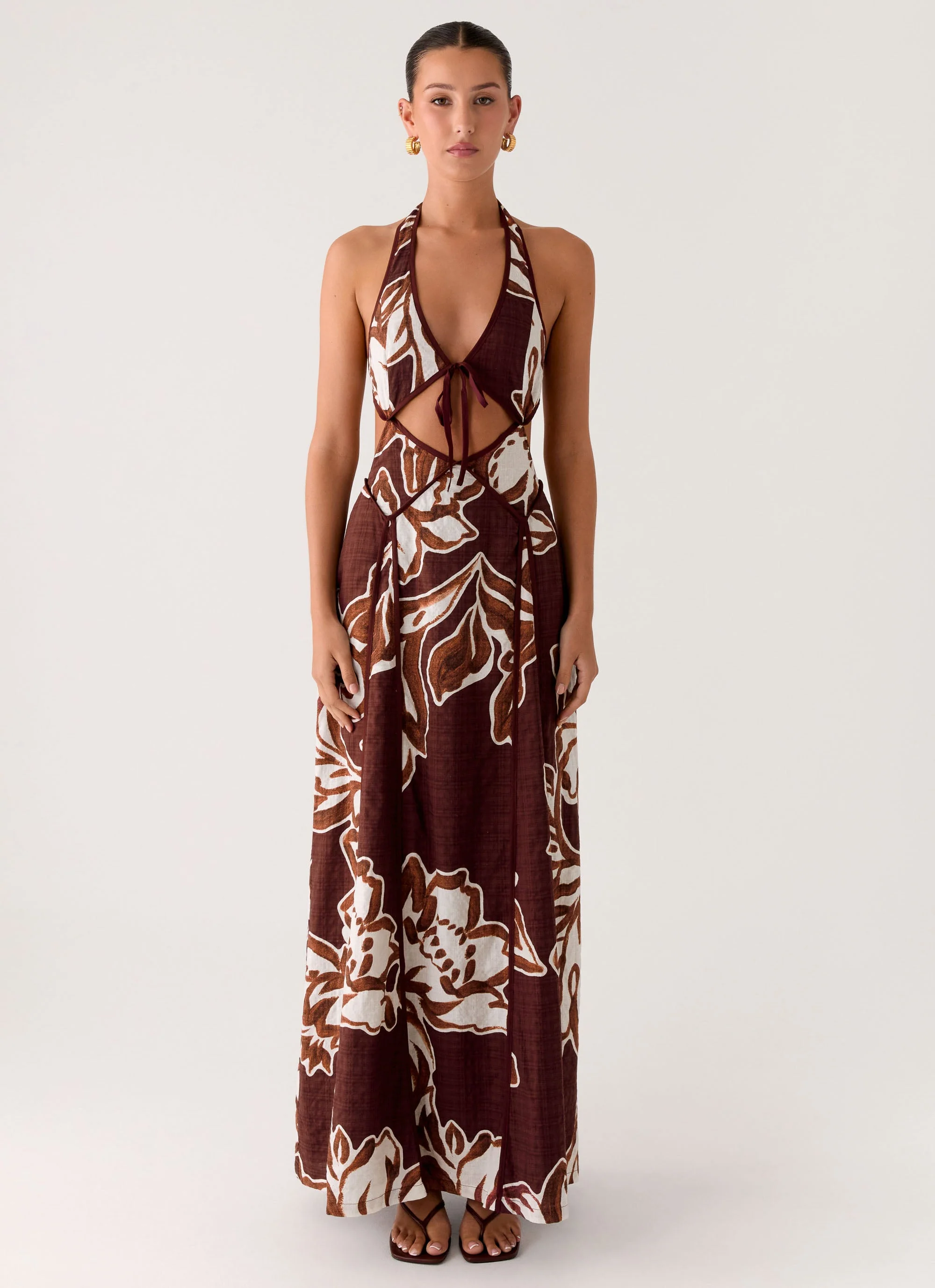 Sonnet Maxi Dress - Espresso Meadow - Image 2