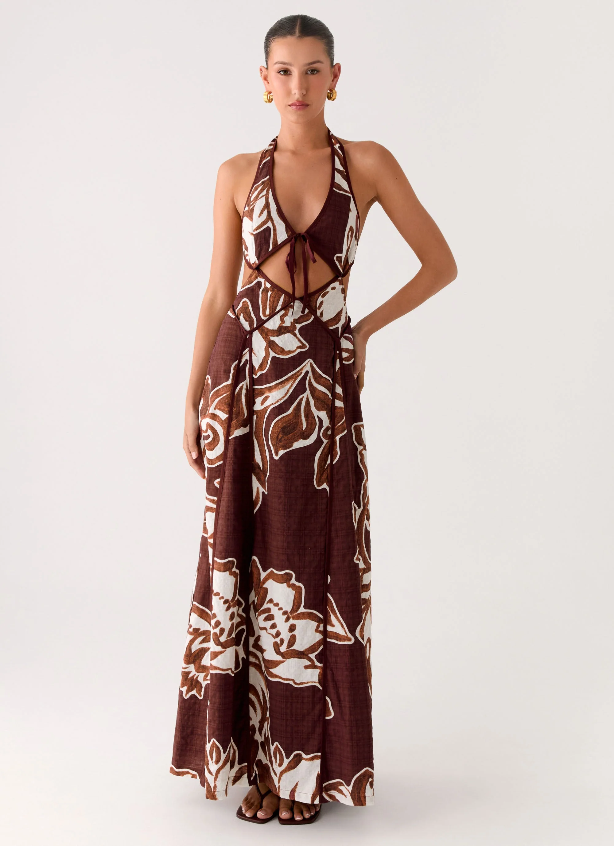 Sonnet Maxi Dress - Espresso Meadow - Image 5