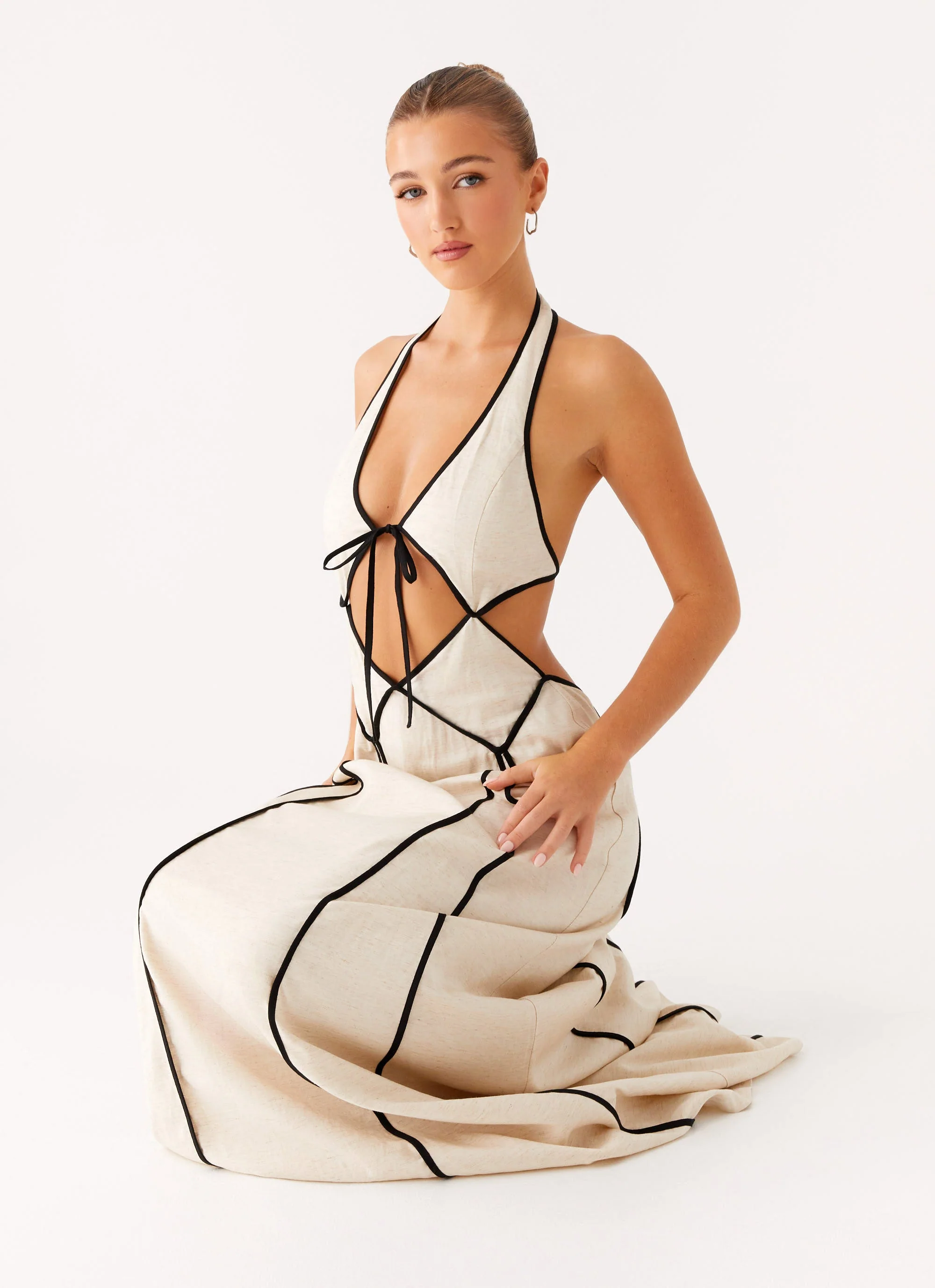 Sonnet Maxi Dress - Oatmeal - Image 6