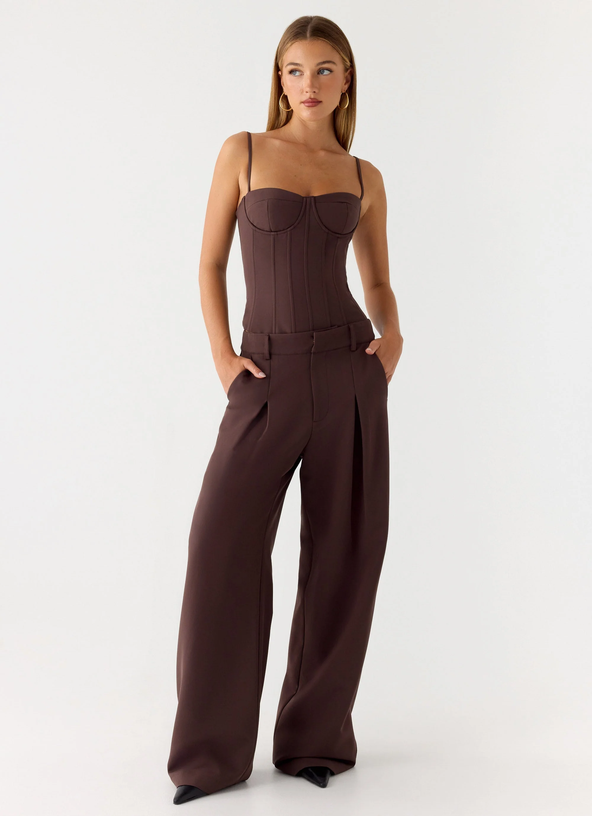 Sora Low Rise Pant - Dark Chocolate - Image 2