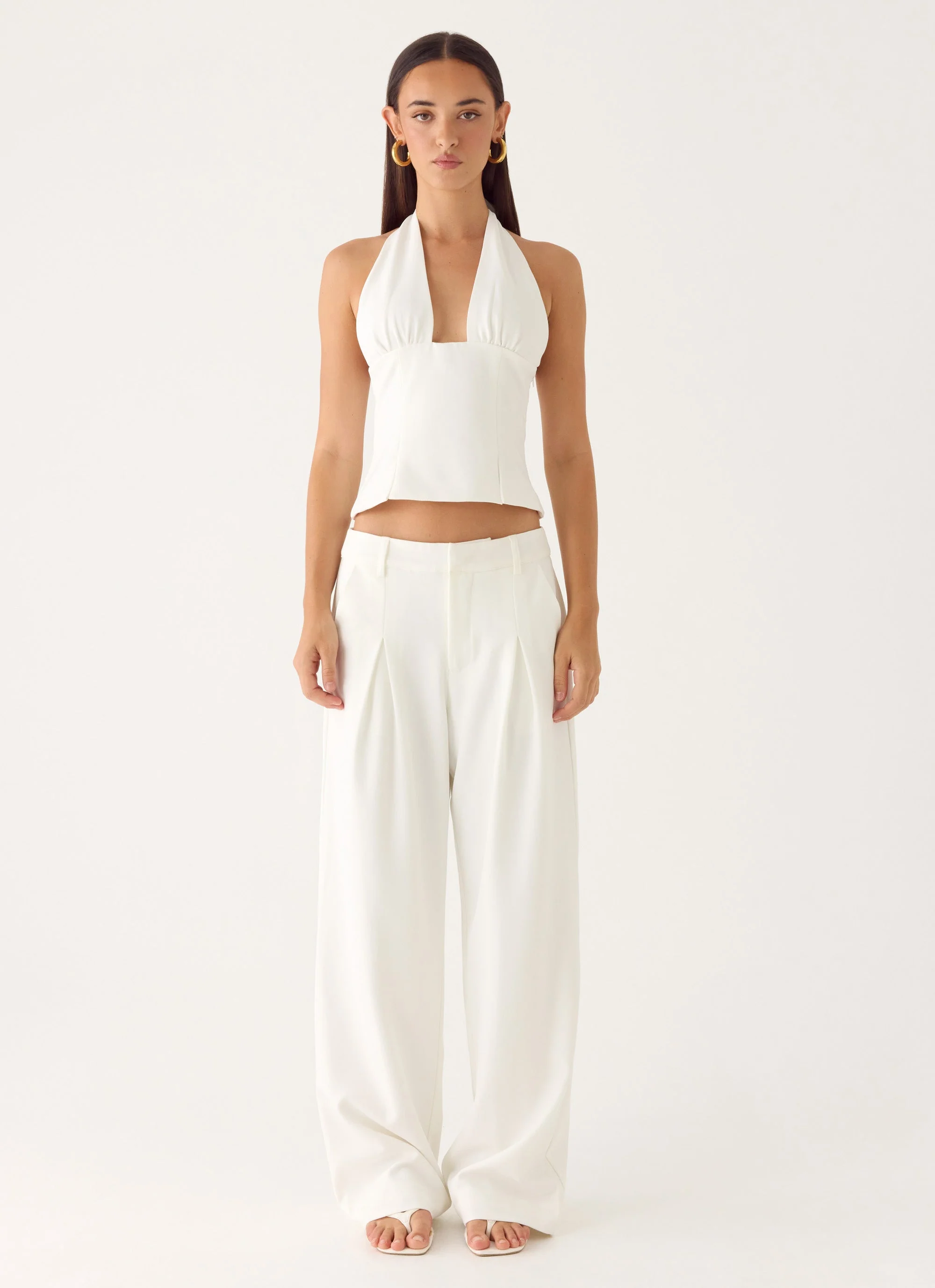 Sora Low Rise Pant - White - Image 6
