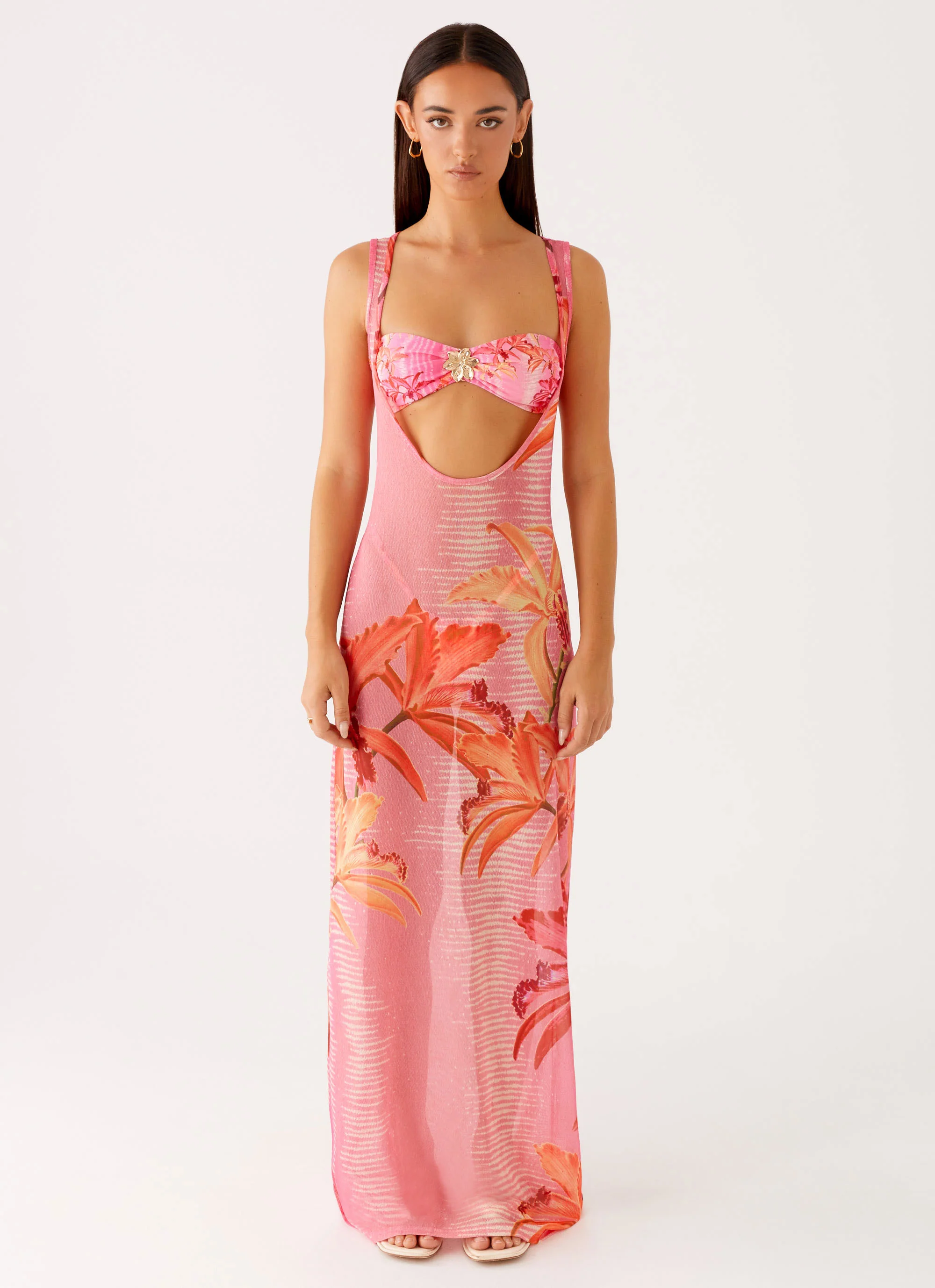 Sorella Maxi Dress - Tropical Pink Print - Image 3