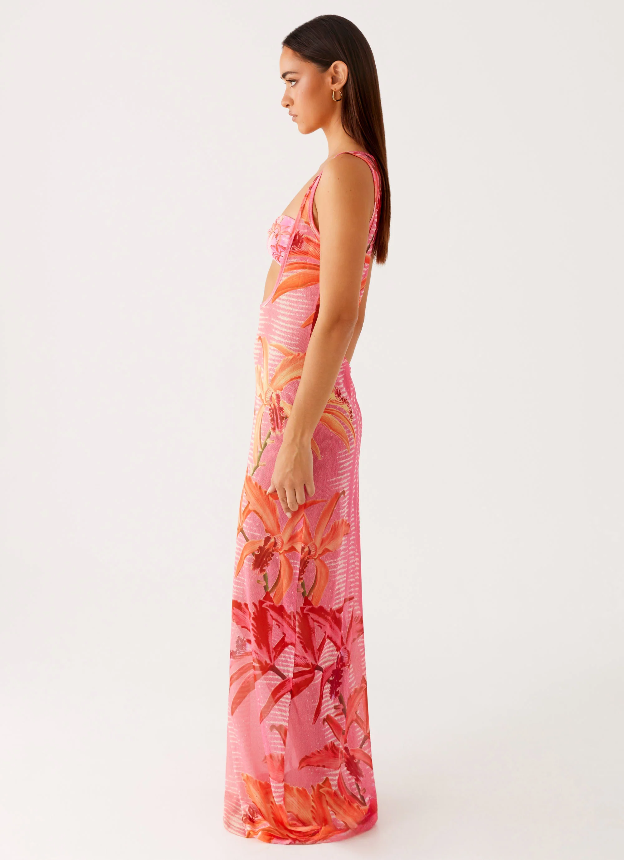 Sorella Maxi Dress - Tropical Pink Print - Image 9