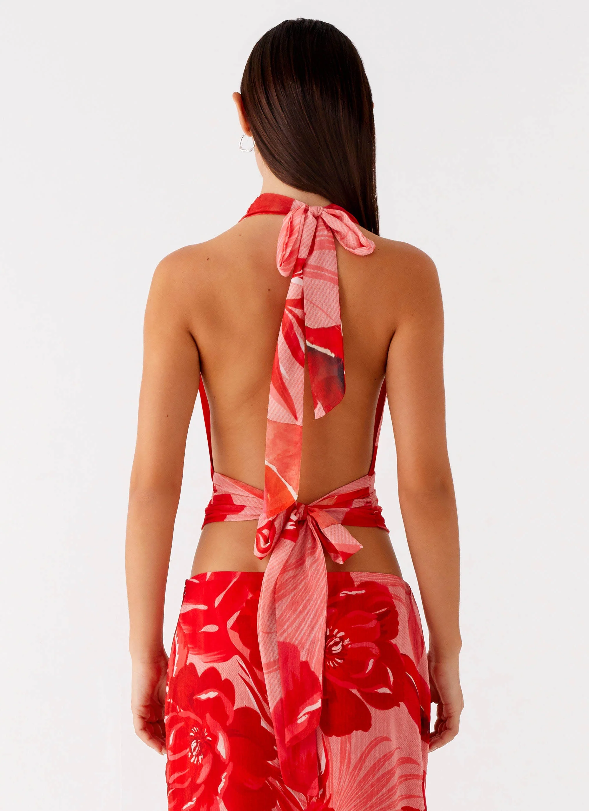 Soren Halter Top - Sicily Sunsets Print - Image 4