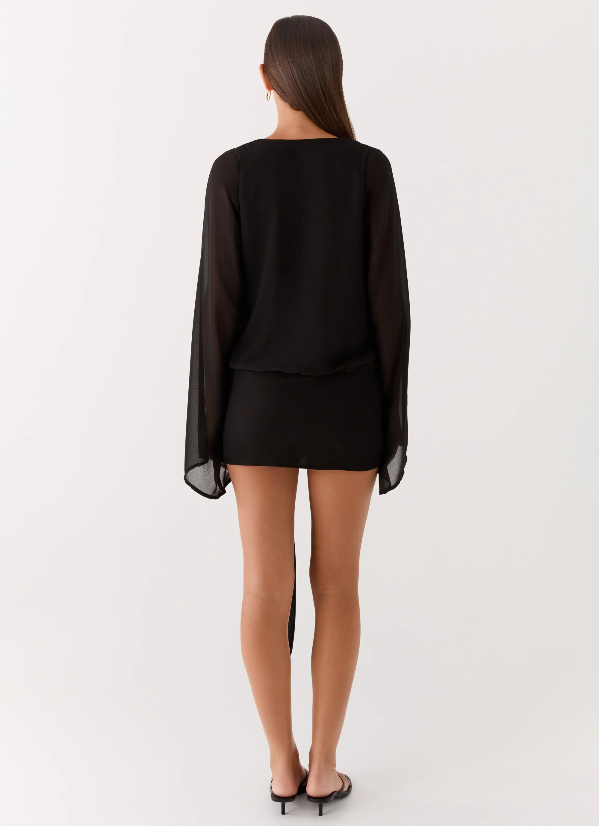 Sorrel Long Sleeve Mini Dress - Black - Image 3
