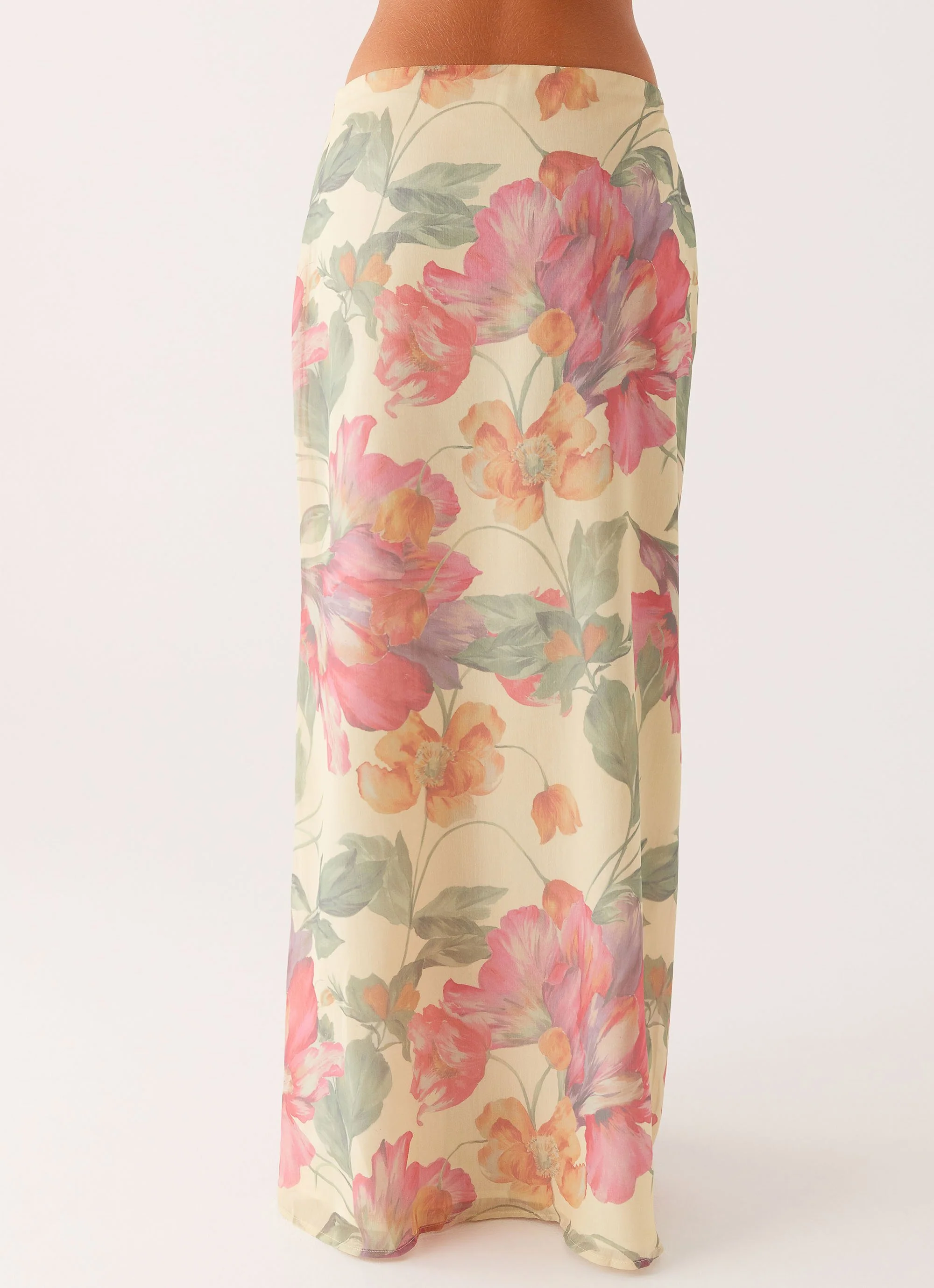Soulful Low Rise Maxi Skirt - Yellow Peony - Image 4