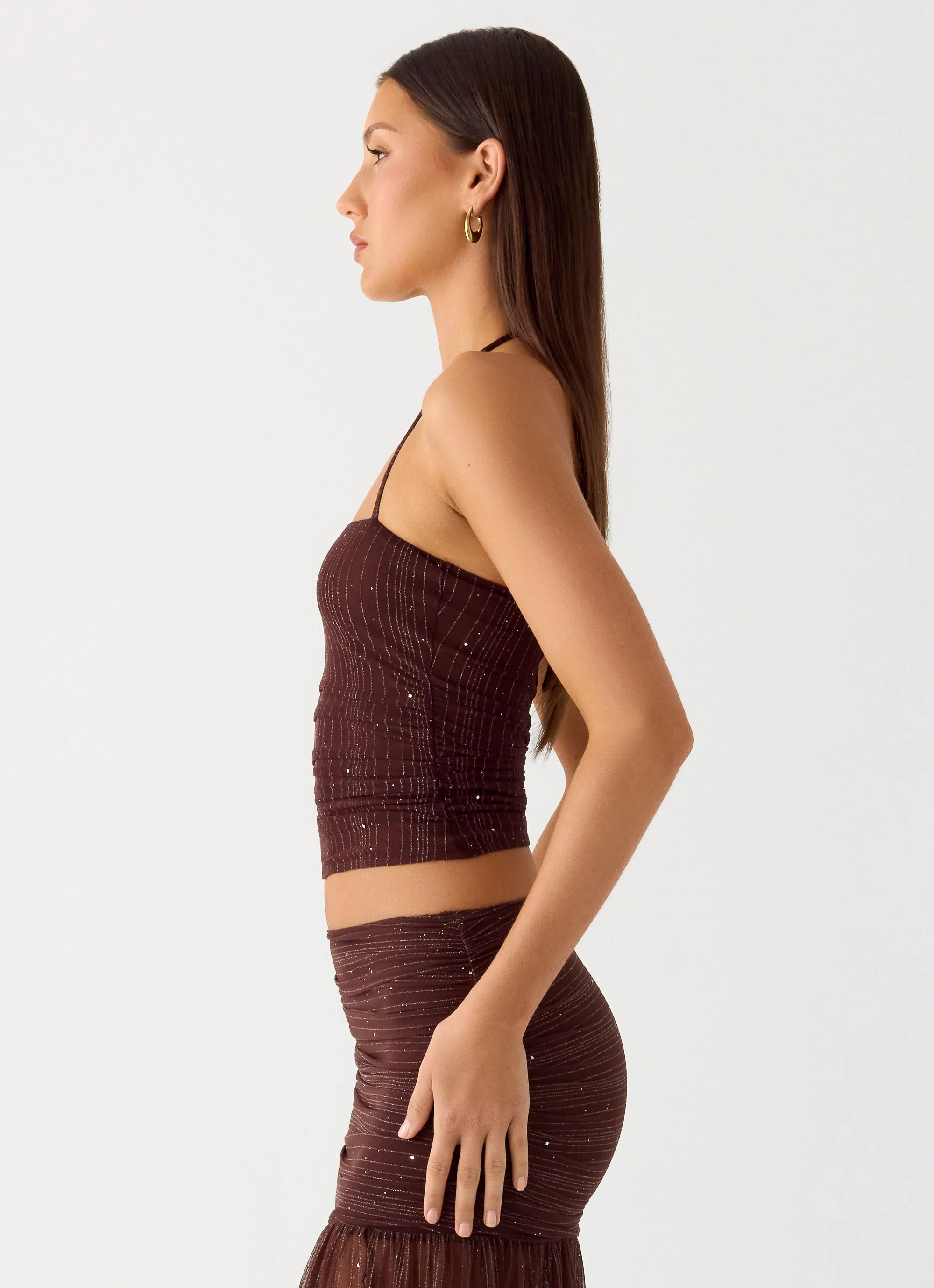 Sparkling Night Top - Chocolate - Image 3