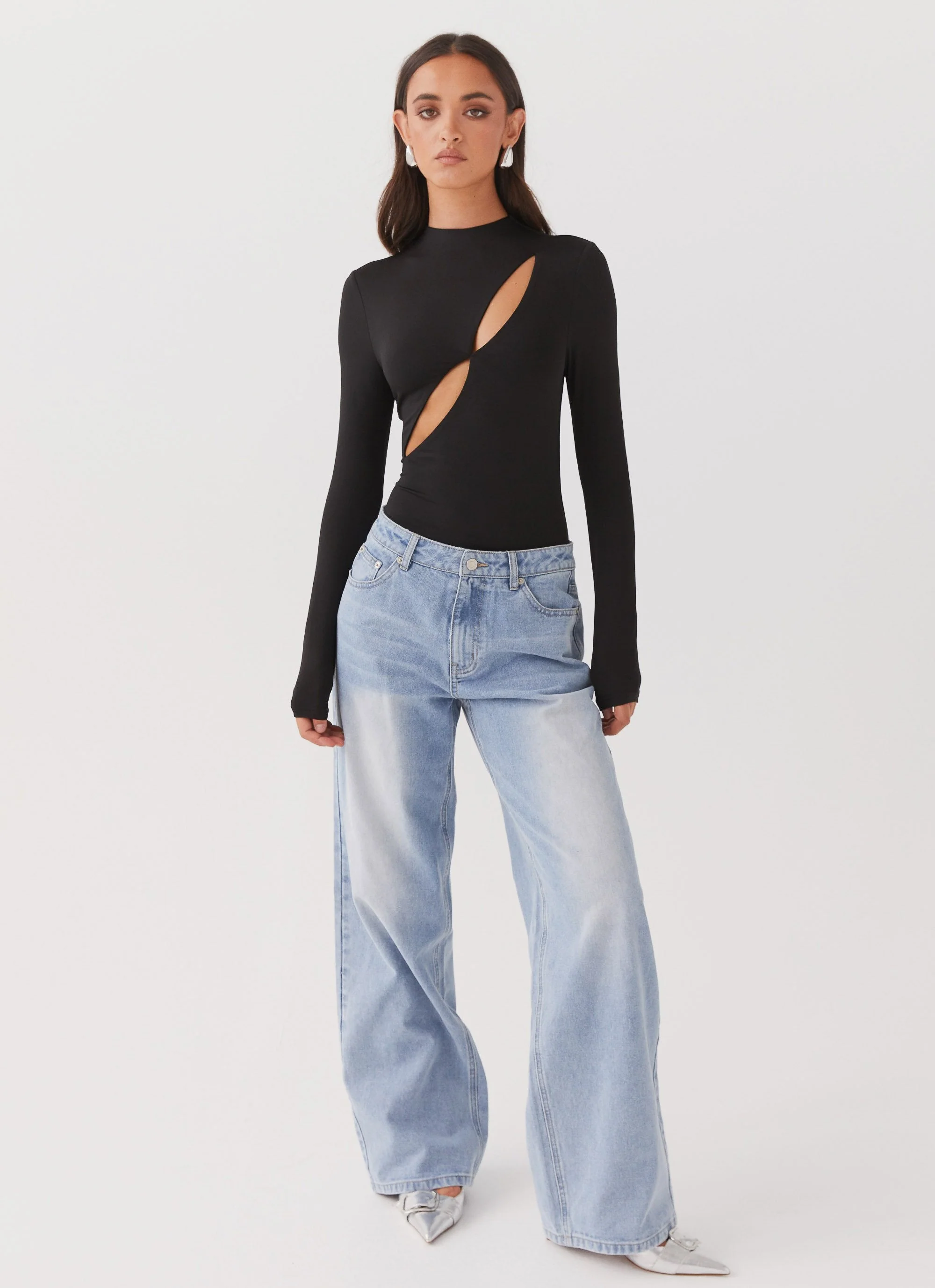 Special Affair Long Sleeve Bodysuit - Black - Image 2