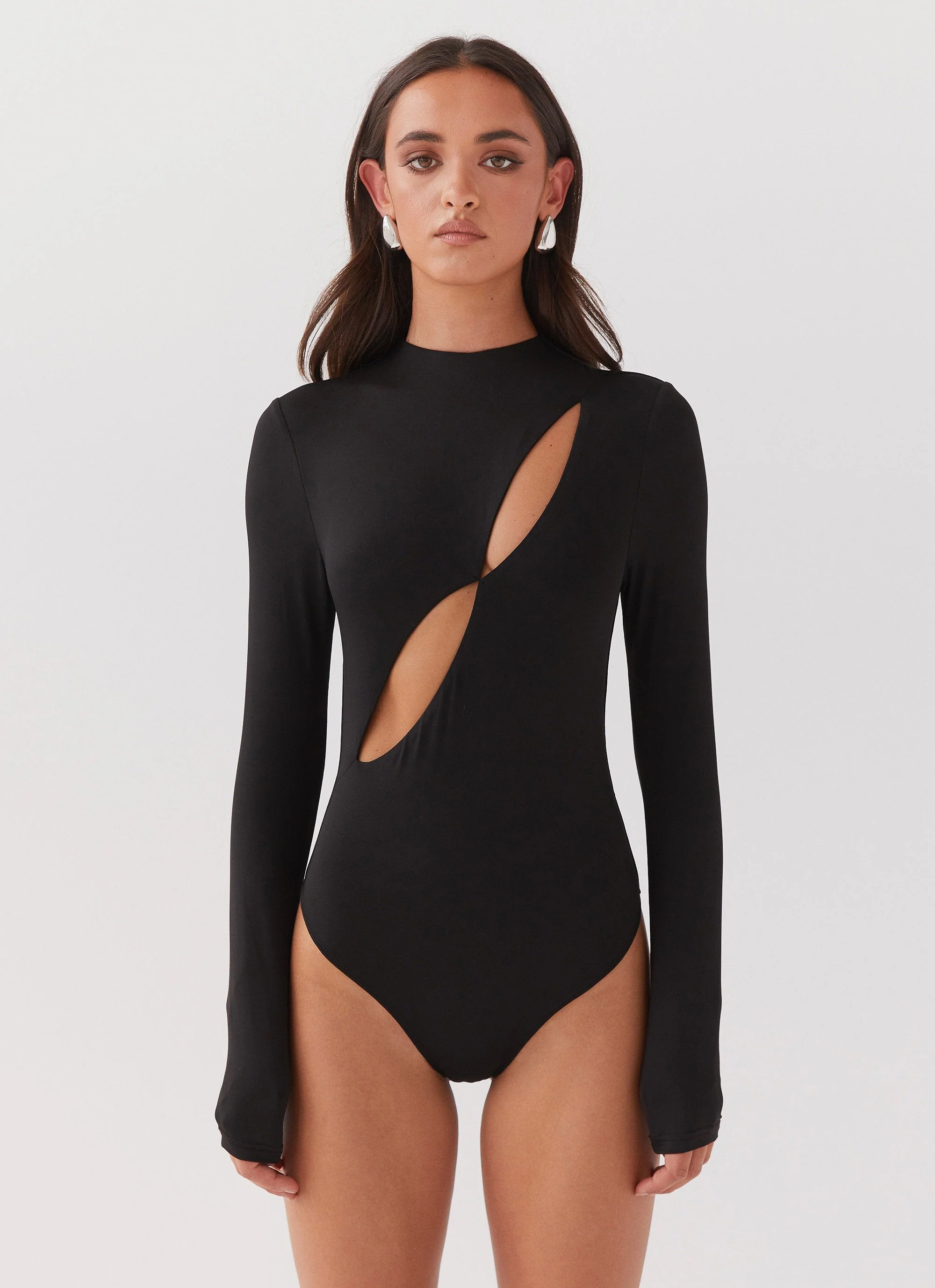 Special Affair Long Sleeve Bodysuit - Black - Image 3