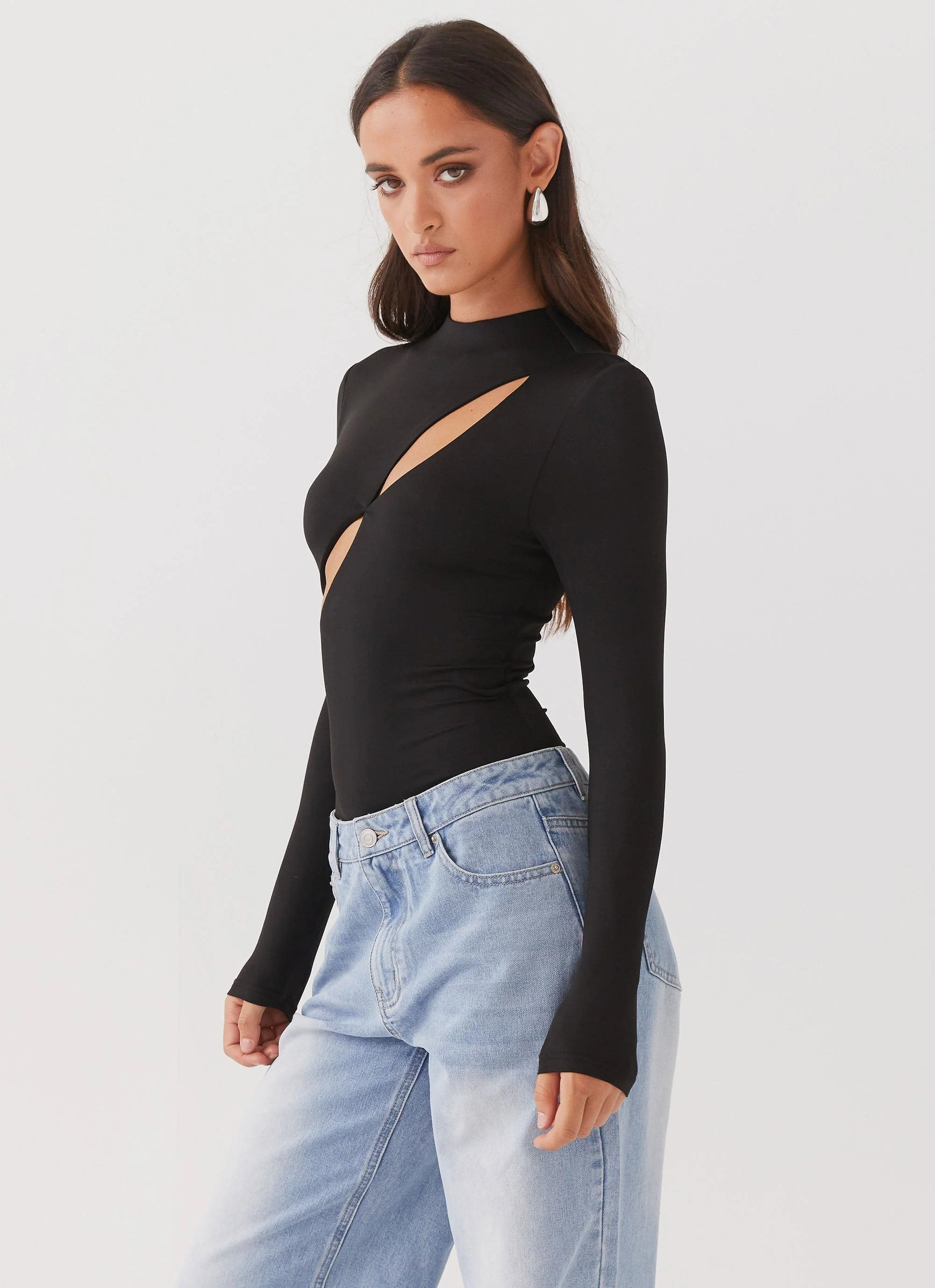 Special Affair Long Sleeve Bodysuit - Black - Image 4