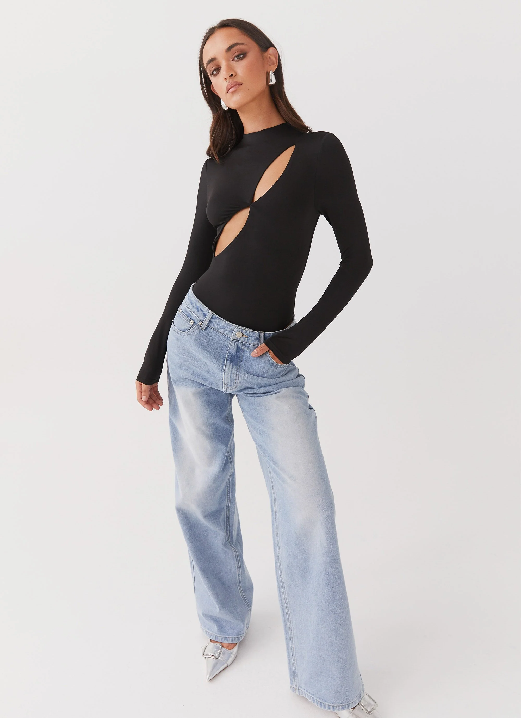 Special Affair Long Sleeve Bodysuit - Black - Image 8