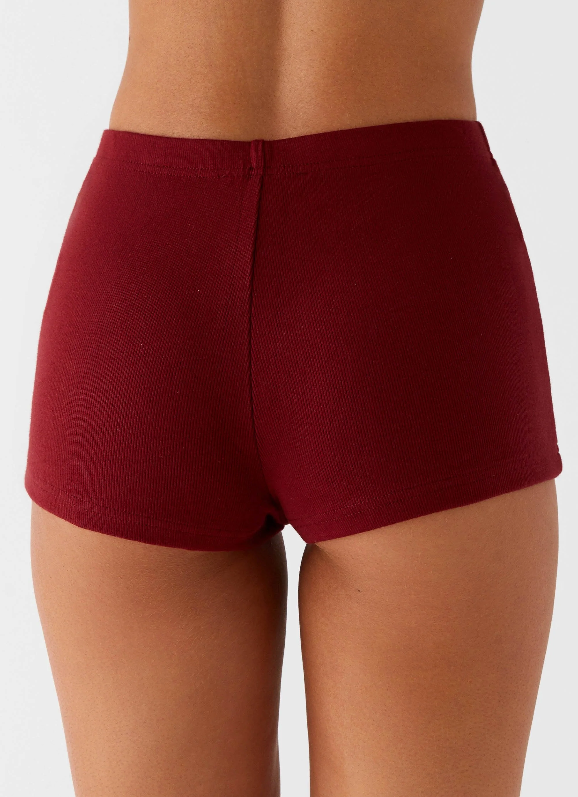 Spectate Mini Shorts - Maroon - Image 5