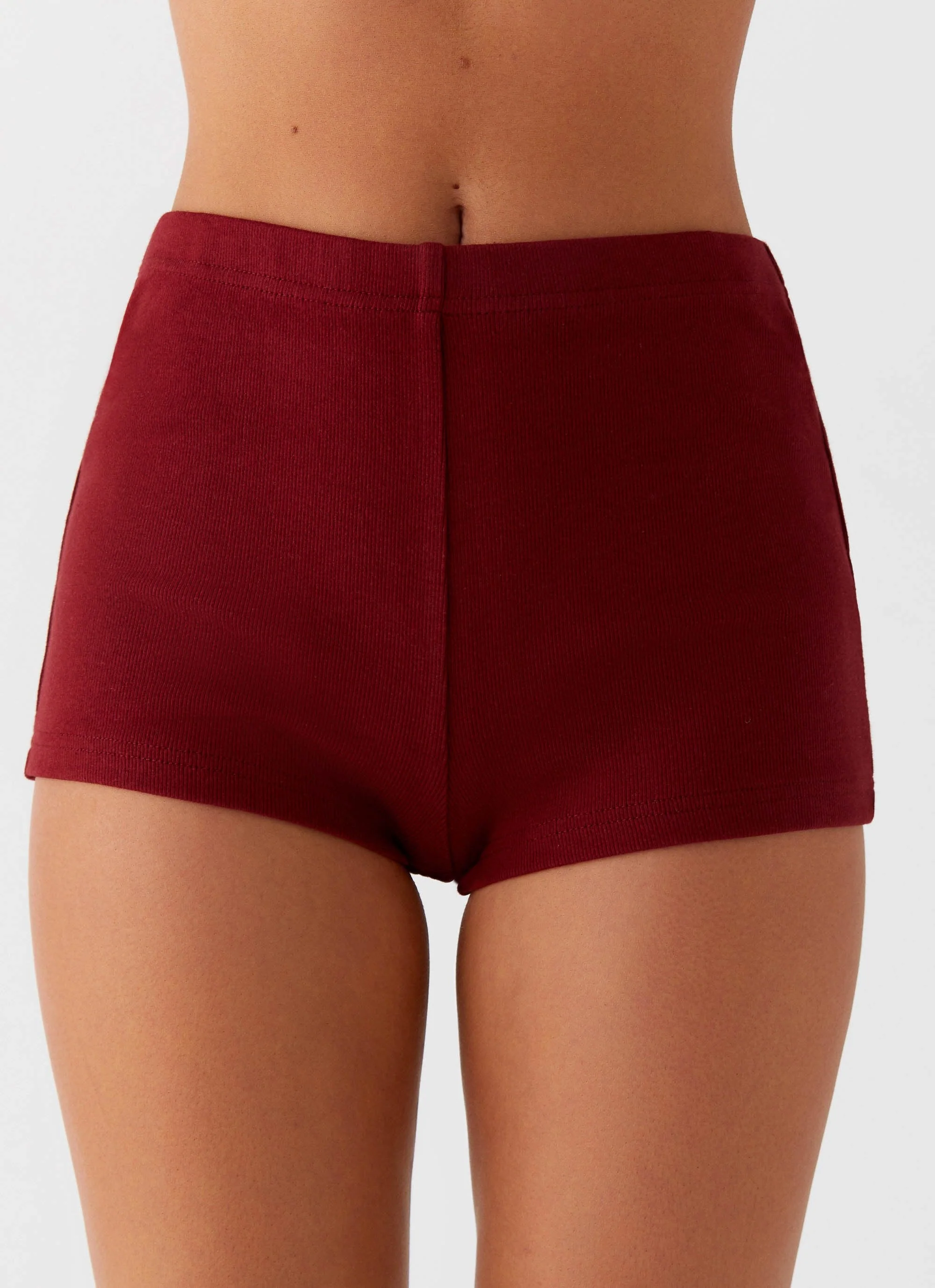 Spectate Mini Shorts - Maroon - Image 6