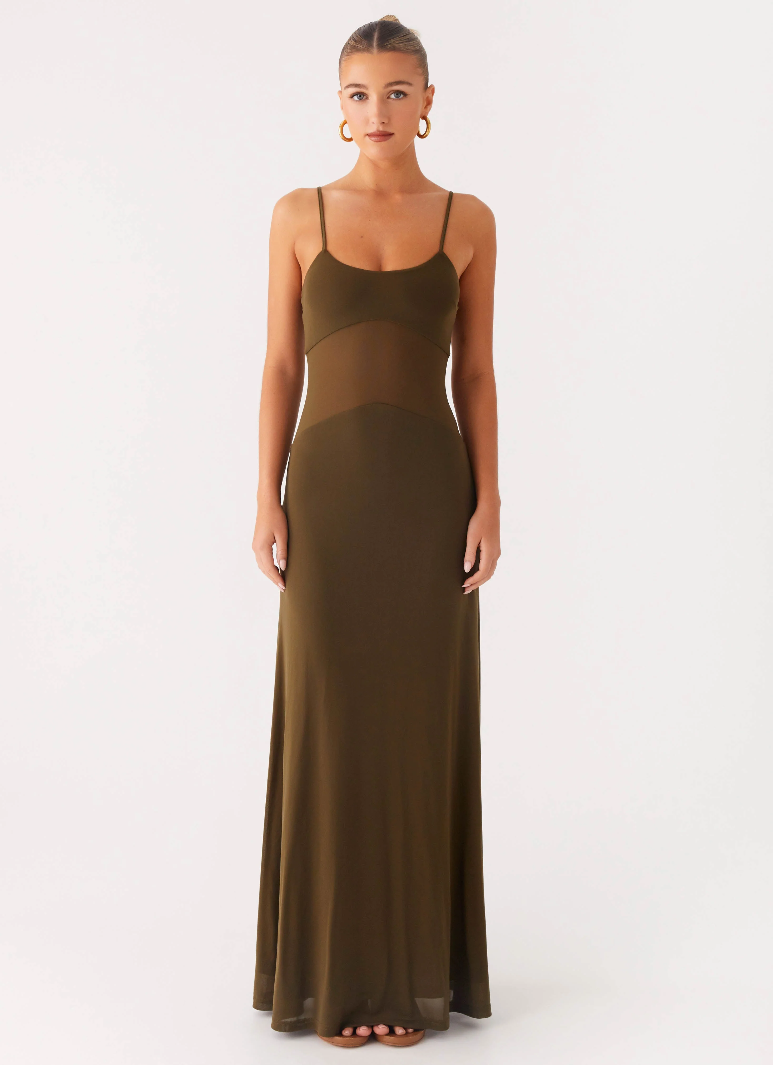 Starfall Maxi Dress - Khaki - Image 2