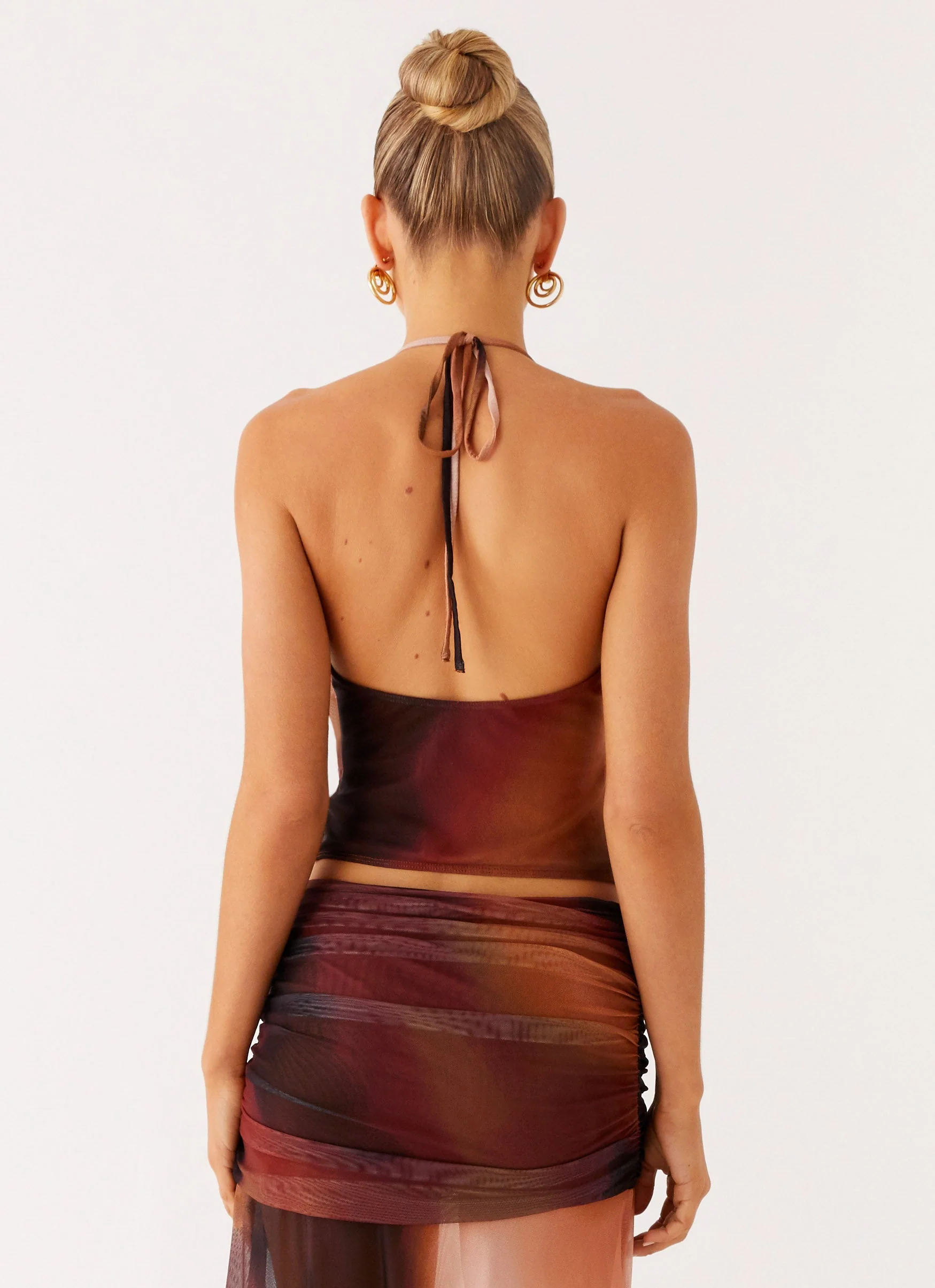 Stargazer Mesh Cowl Top - Black Gradient - Image 3
