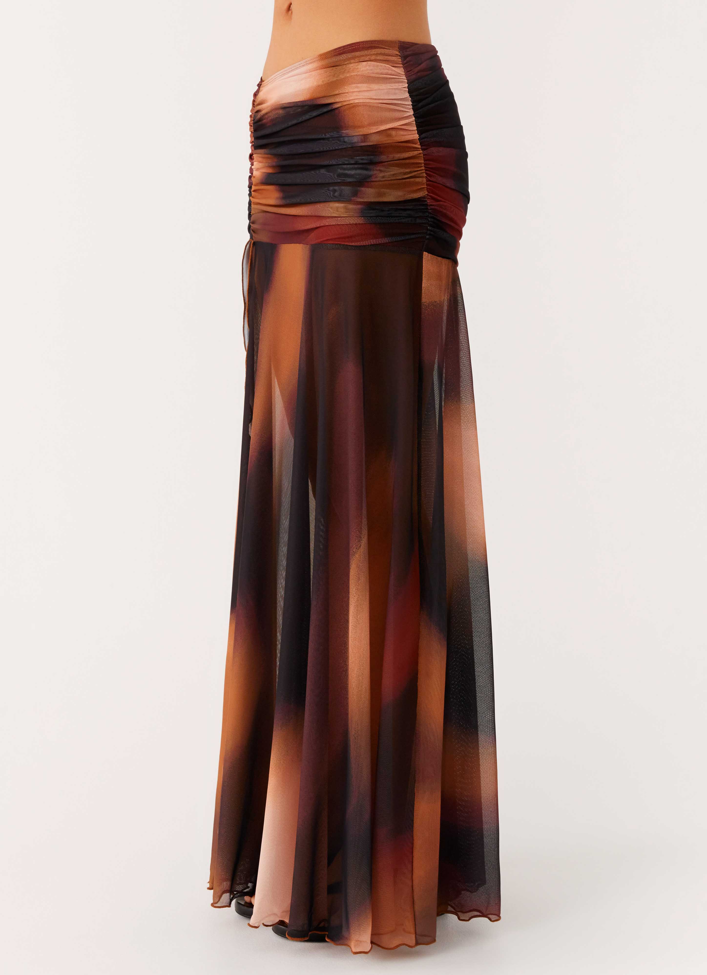 Stargazer Mesh Maxi Skirt - Black Gradient - Image 3