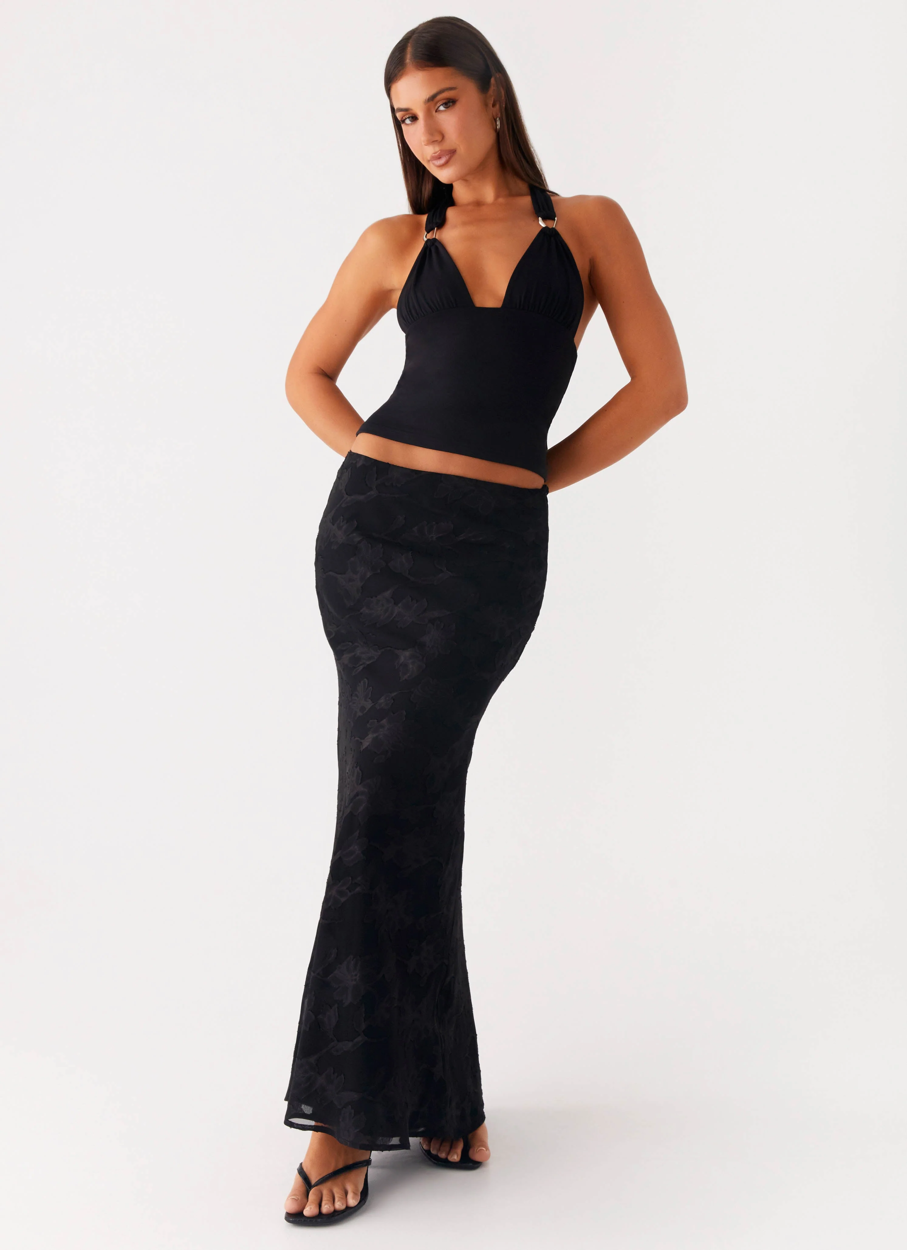 Starlit Maxi Skirt - Black - Image 5