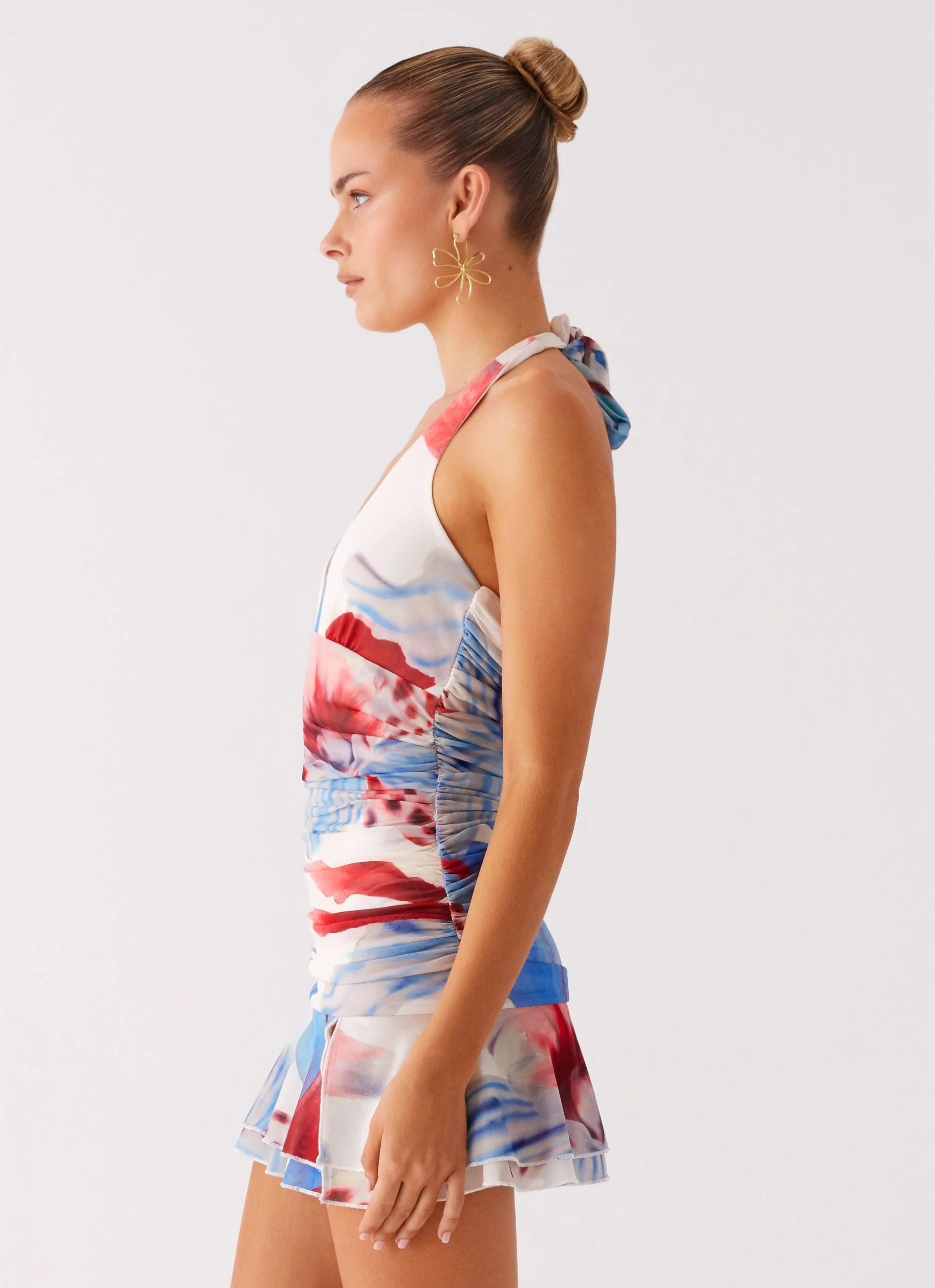 Starlit Night Mini Dress - Deep Sea Bloom - Image 3