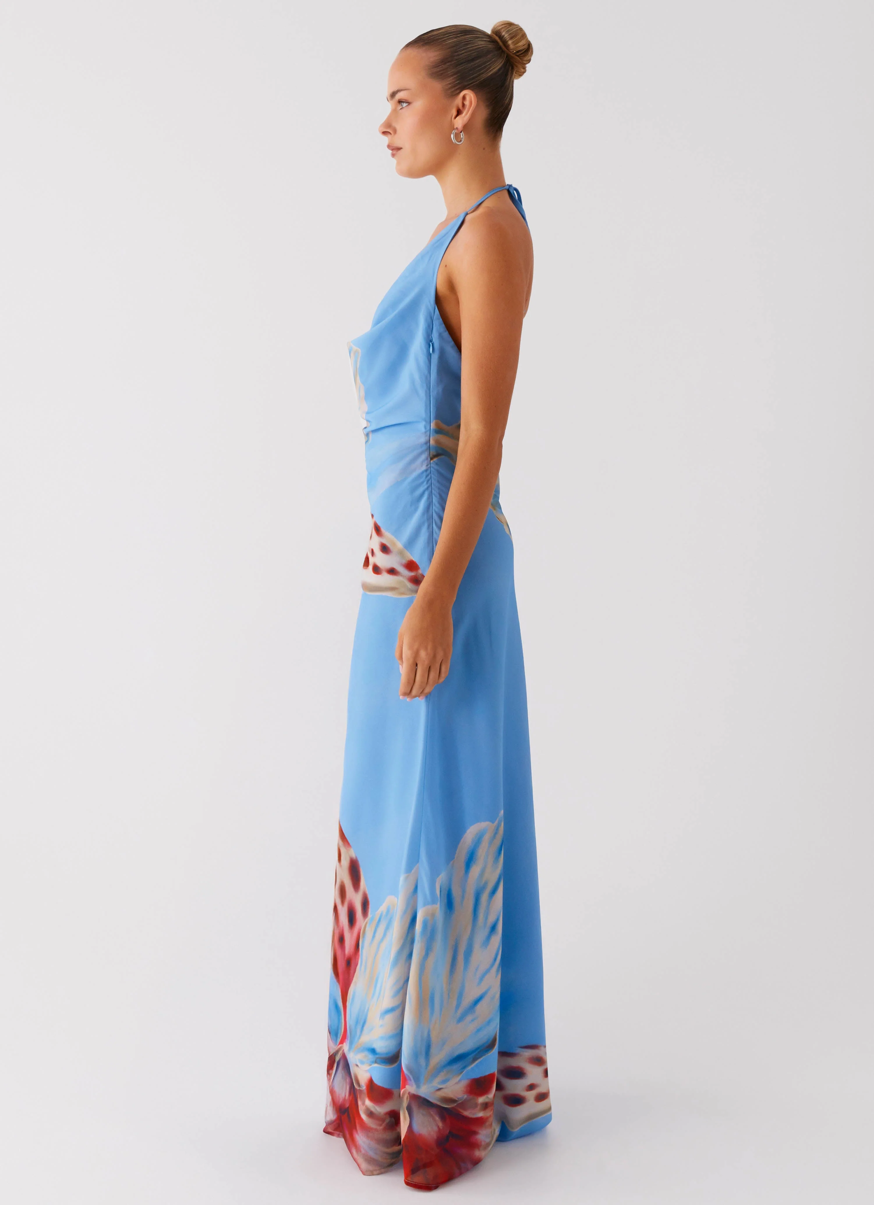 Stars Align Cowl Maxi Dress - Deep Sea Bloom - Image 4