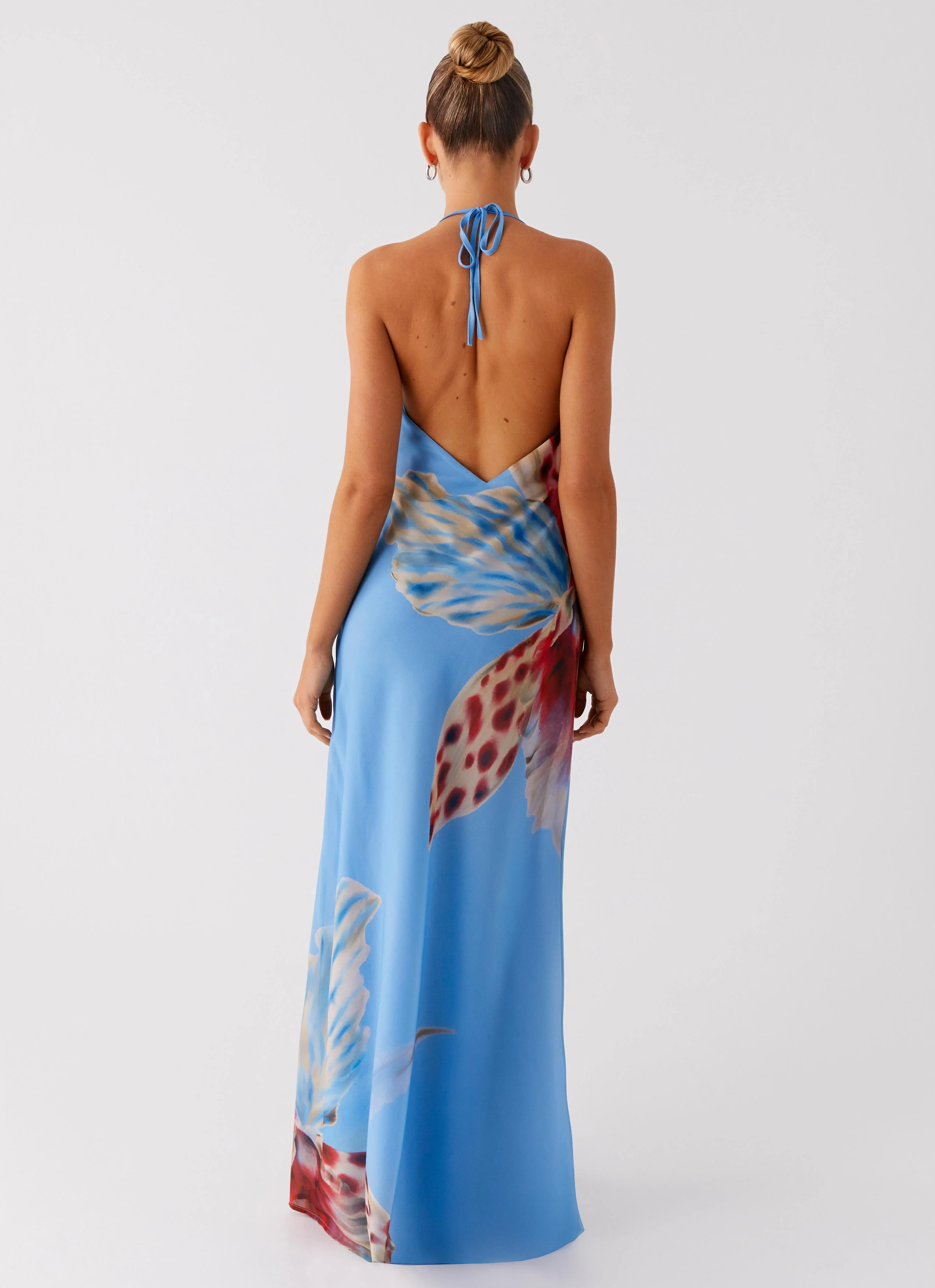 Stars Align Cowl Maxi Dress - Deep Sea Bloom - Image 5