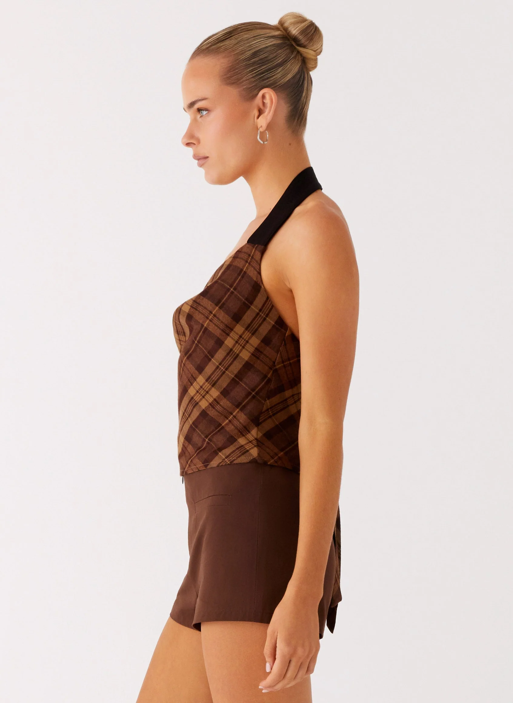 Stateside Cowl Top - Plaid - Image 3